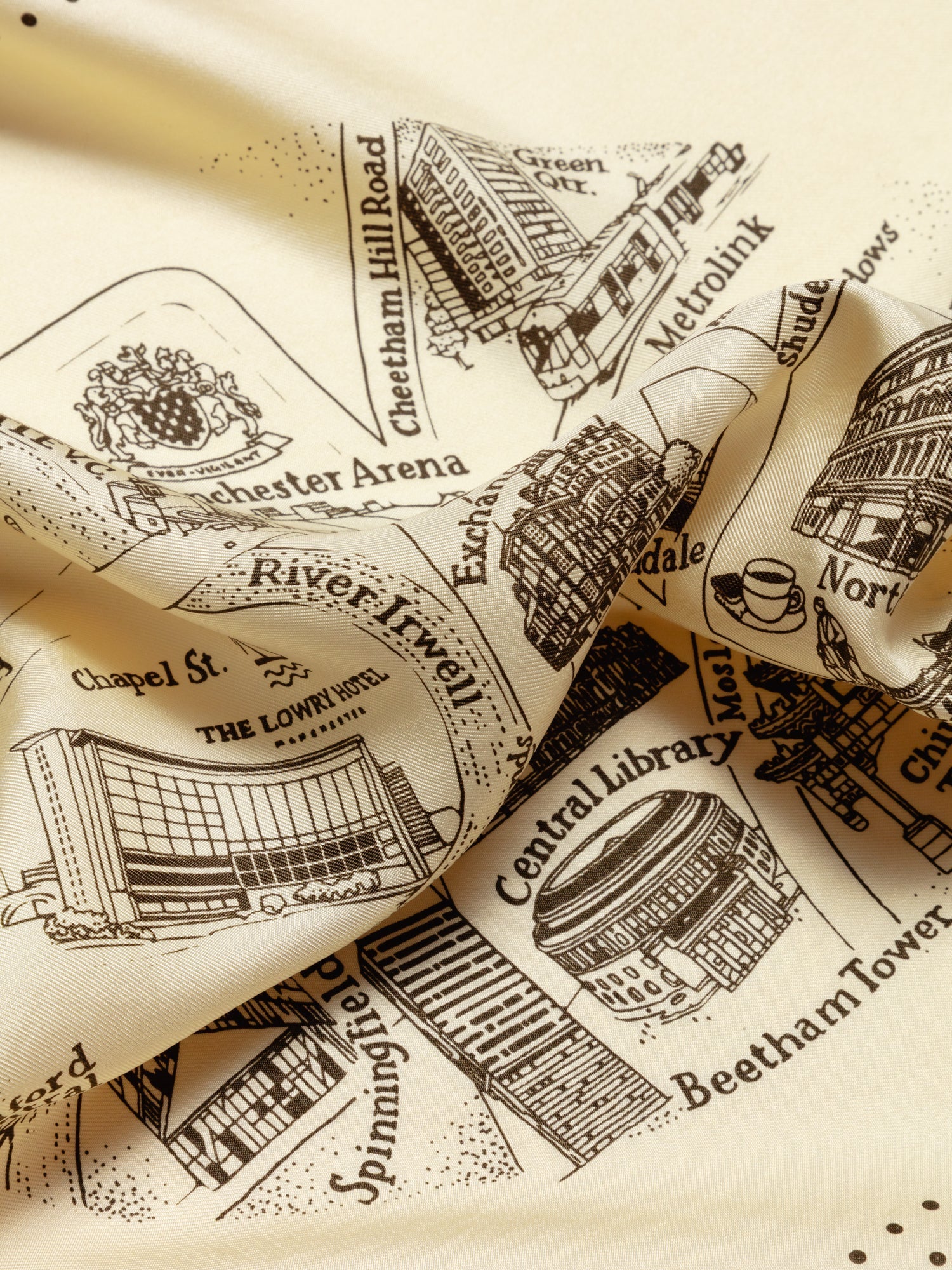 The Manchester Silk Scarf - Alabaster