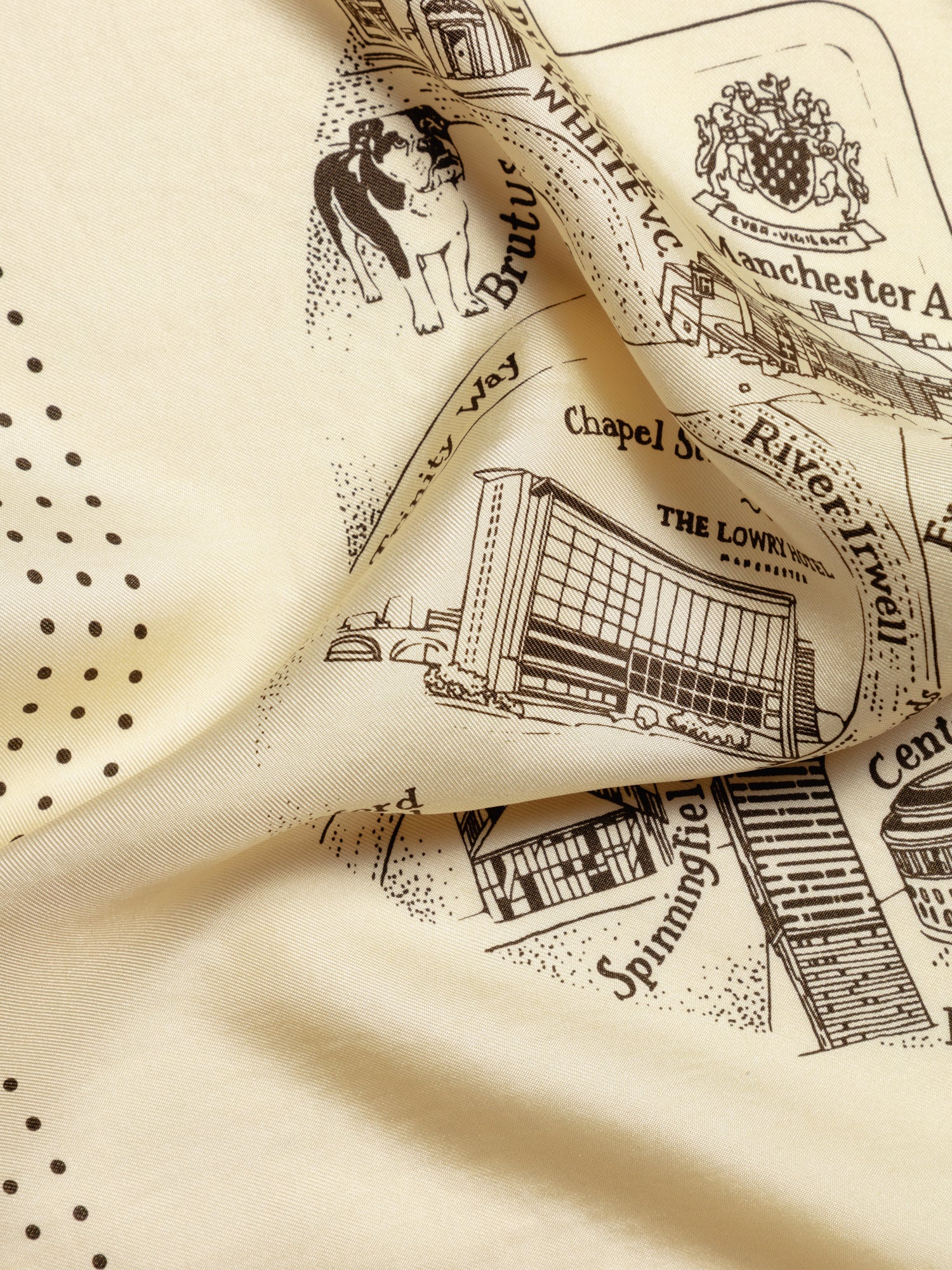 The Manchester Silk Scarf - Alabaster