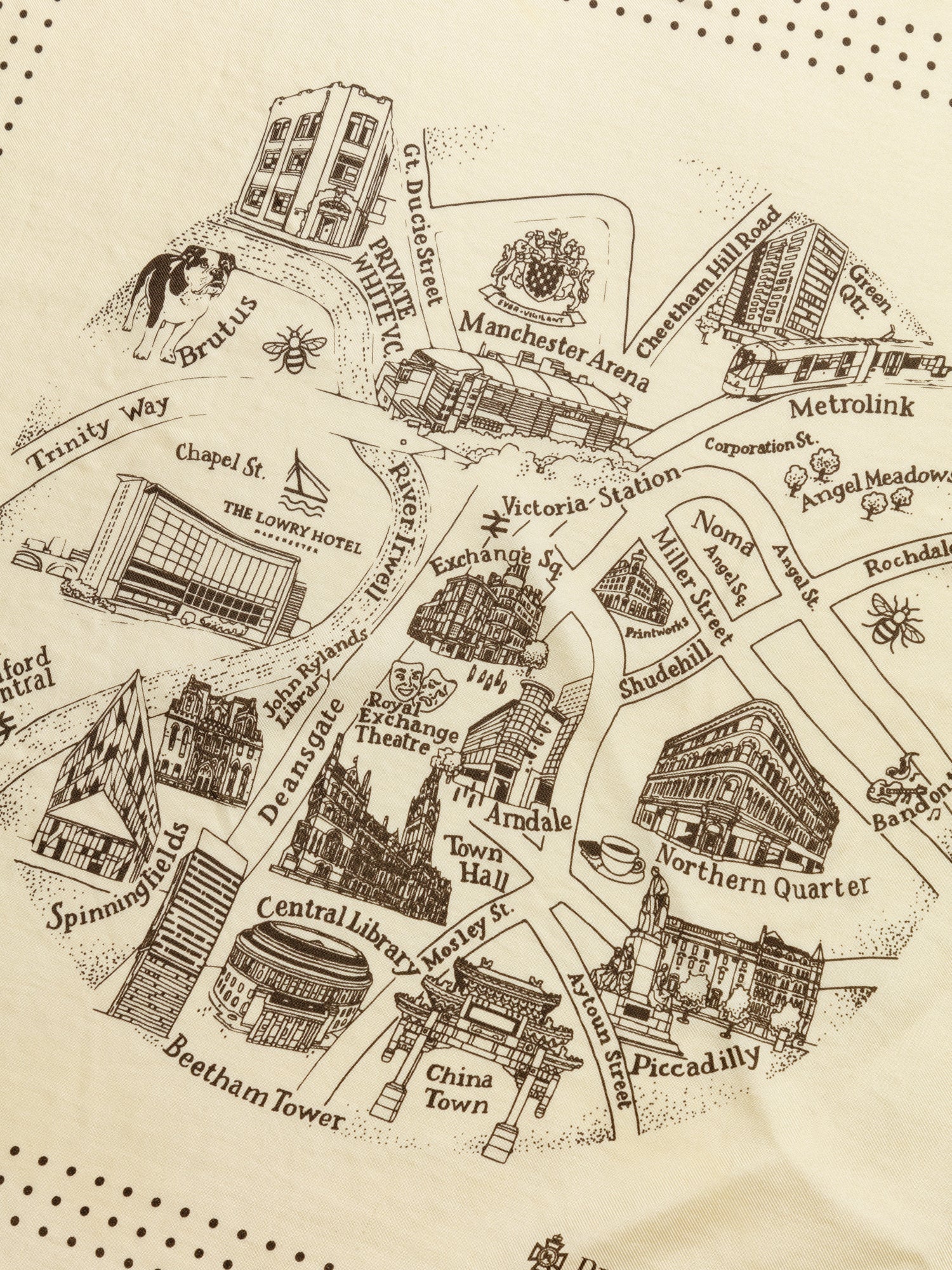 The Manchester Silk Scarf - Alabaster