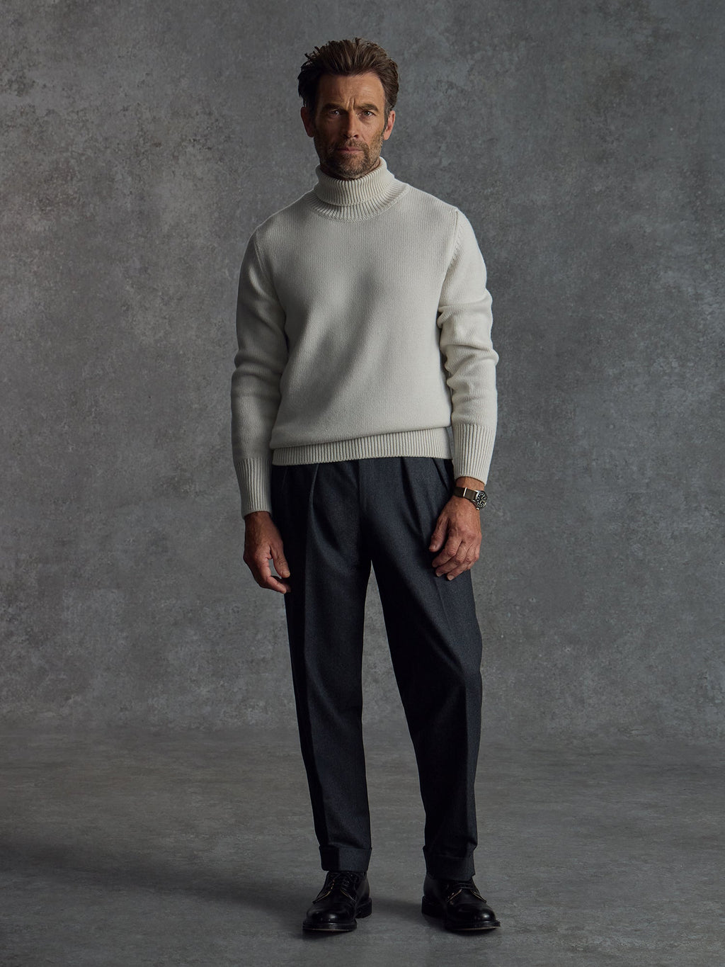 The Cashmere Submariner Rollneck - Ivory