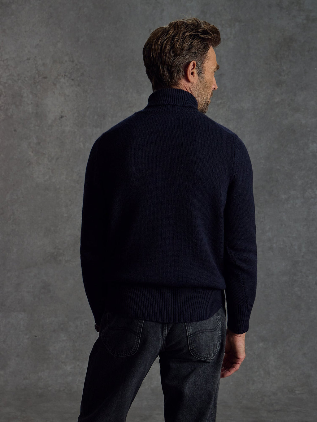 The Cashmere Submariner Rollneck - Midnight
