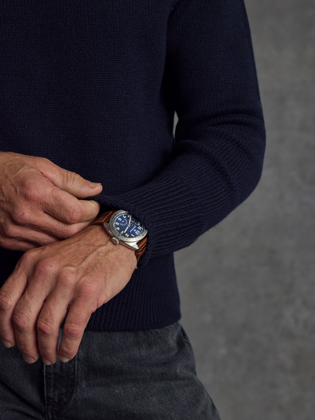 The Cashmere Submariner Rollneck - Midnight