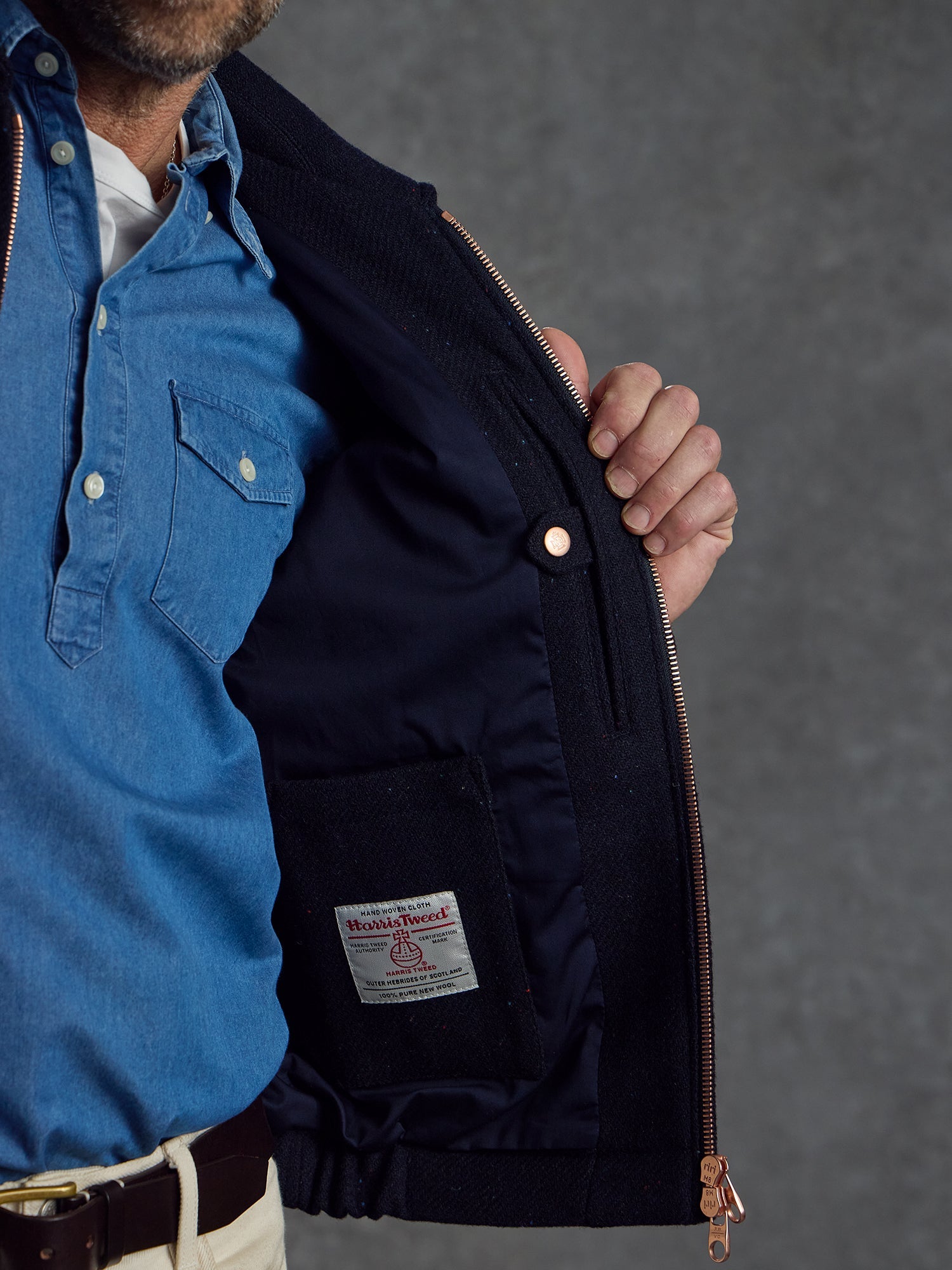 The Harris Tweed Bomber - Ink