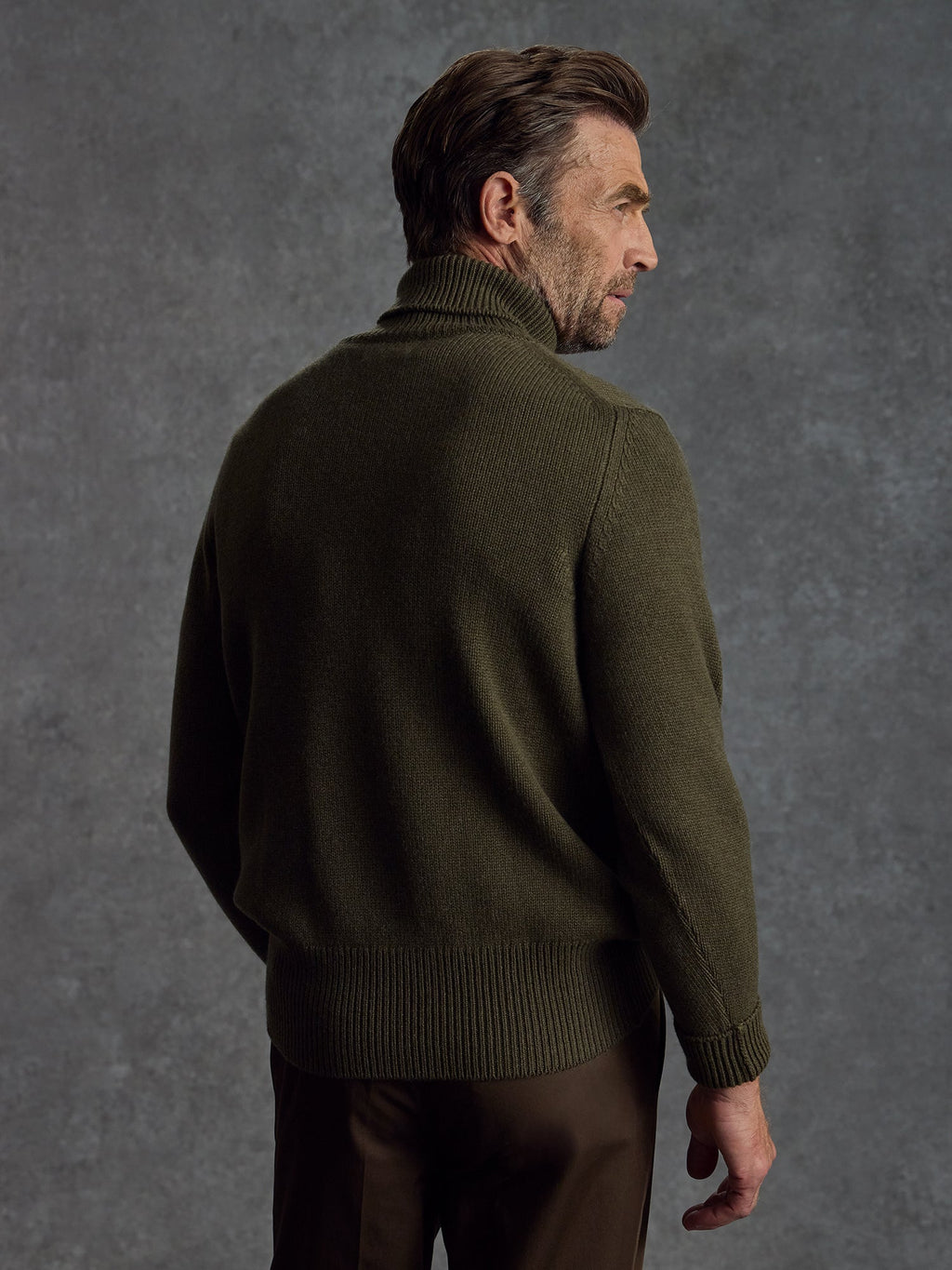 The Cashmere Submariner Rollneck - Green
