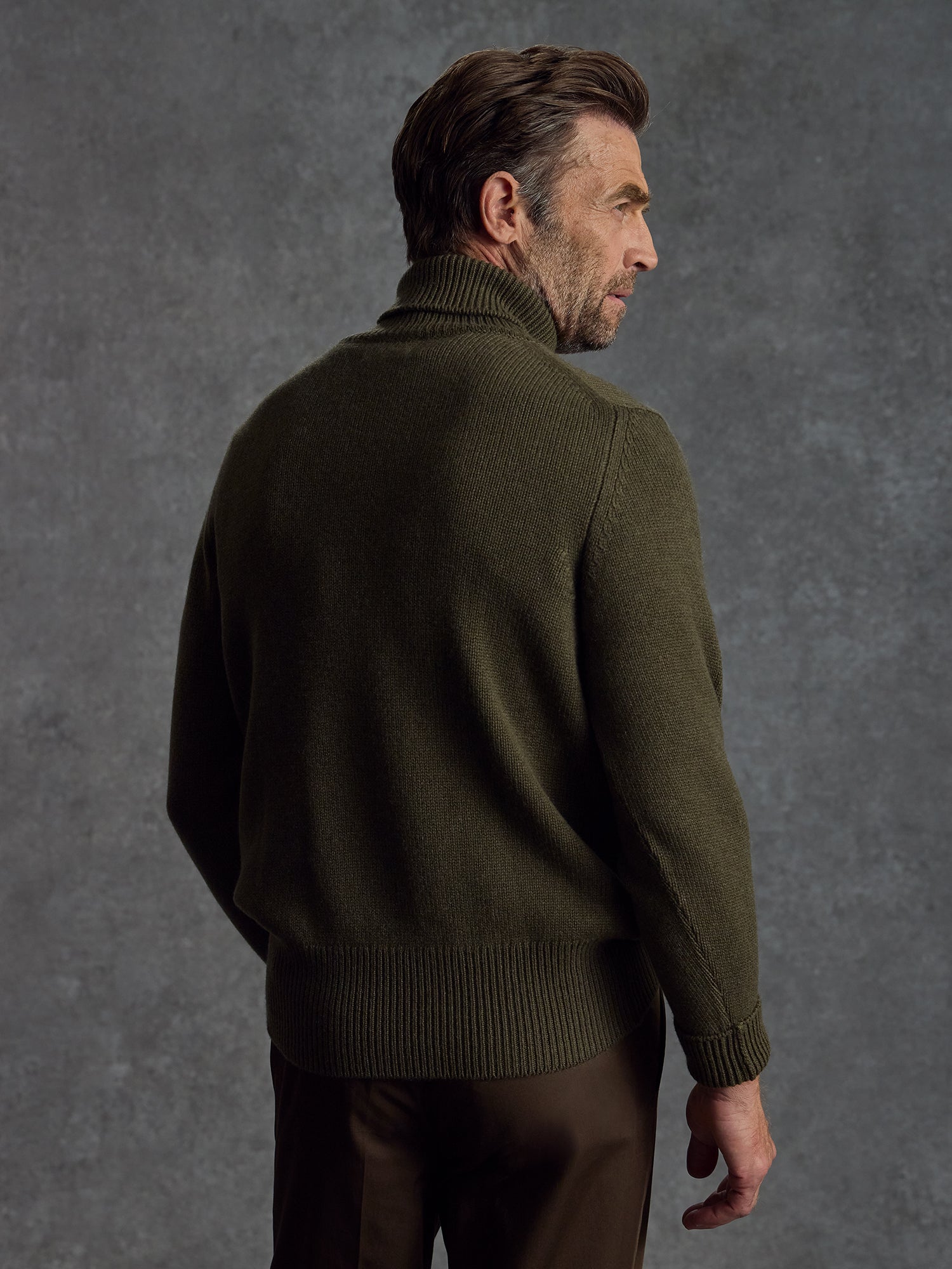 The Cashmere Submariner Rollneck - Green