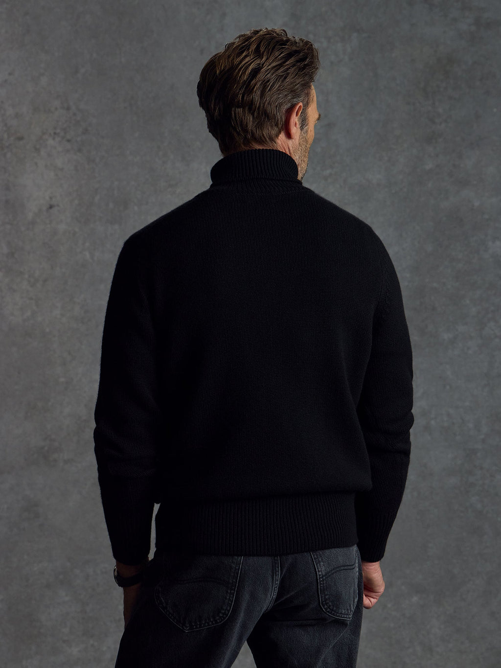 The Cashmere Submariner Rollneck - Black