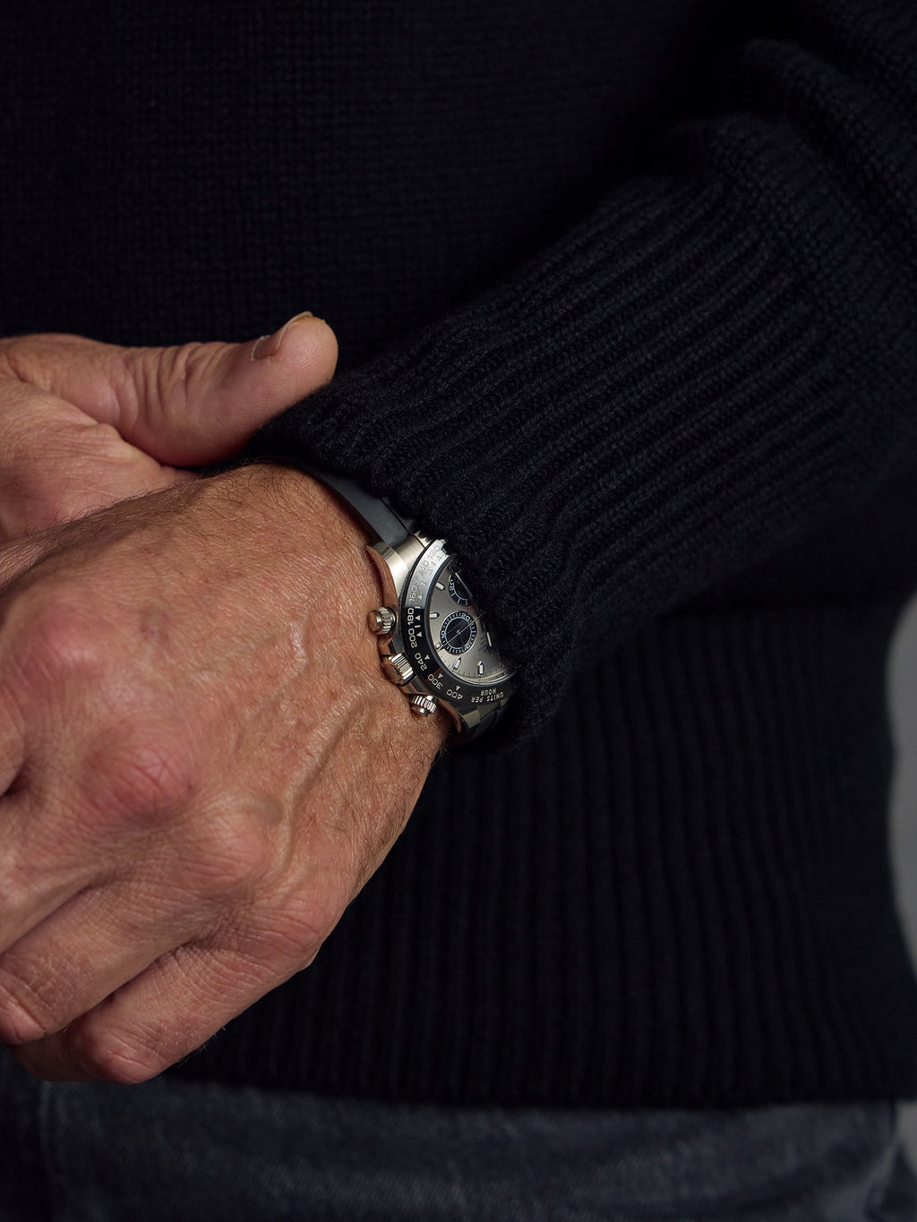 The Cashmere Submariner Rollneck - Black