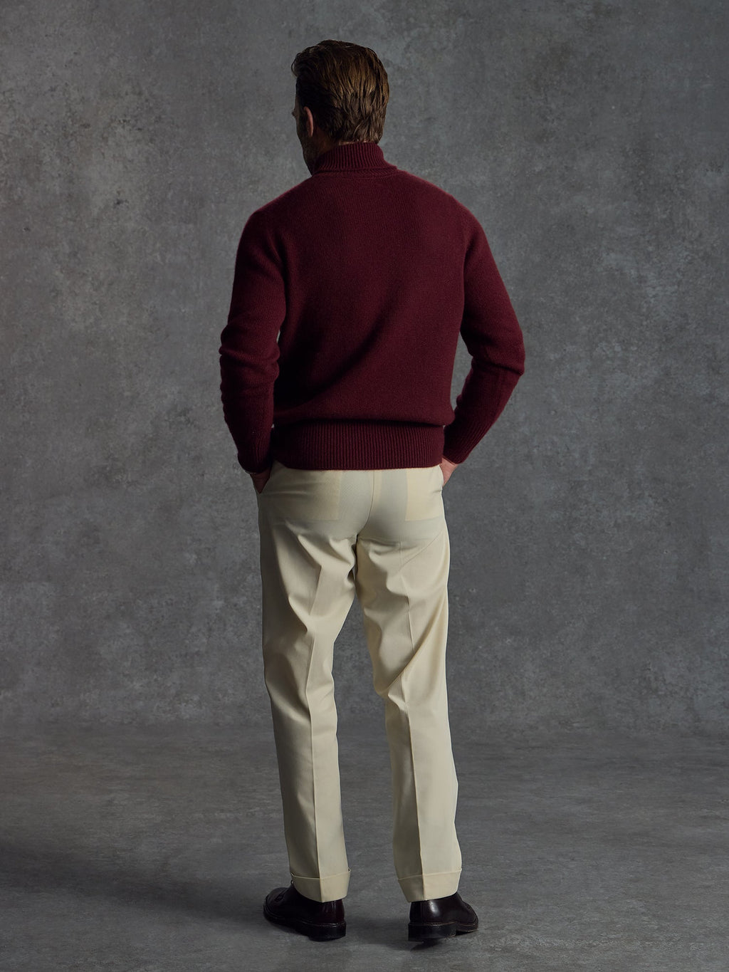 The Cashmere Submariner Rollneck - Crimson