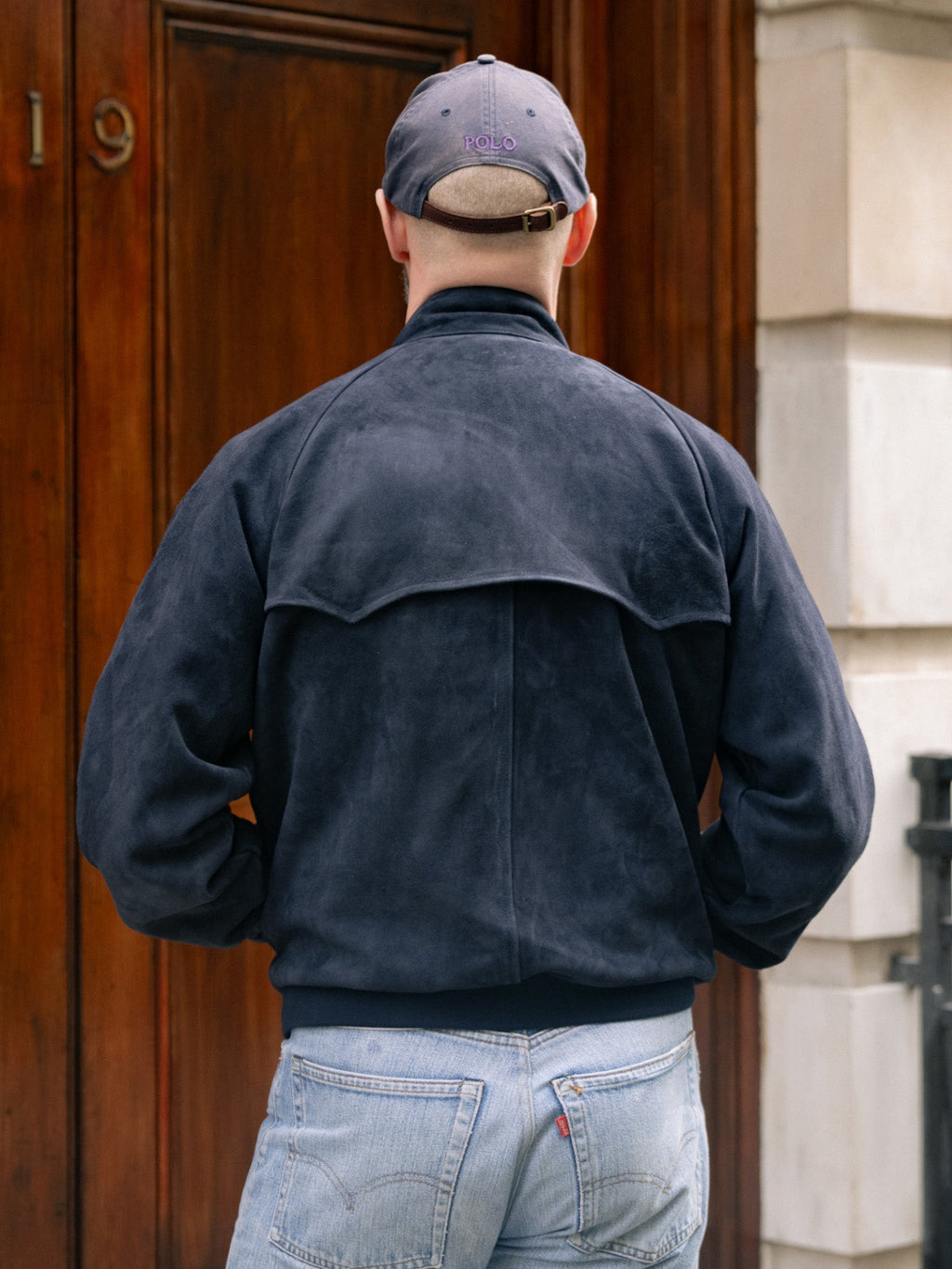The PS Reversible Suede Bomber - Navy