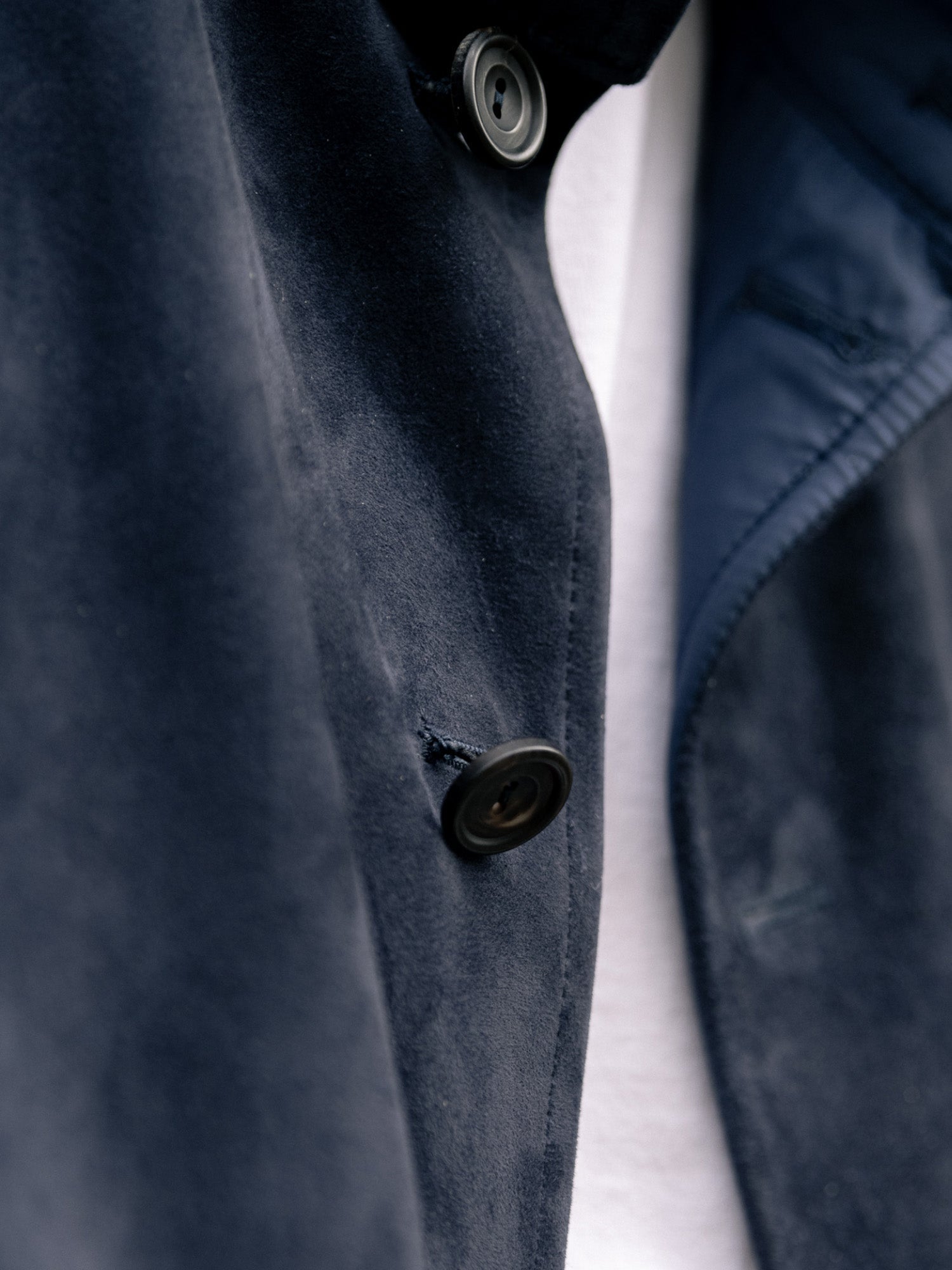 The PS Reversible Suede Bomber - Navy