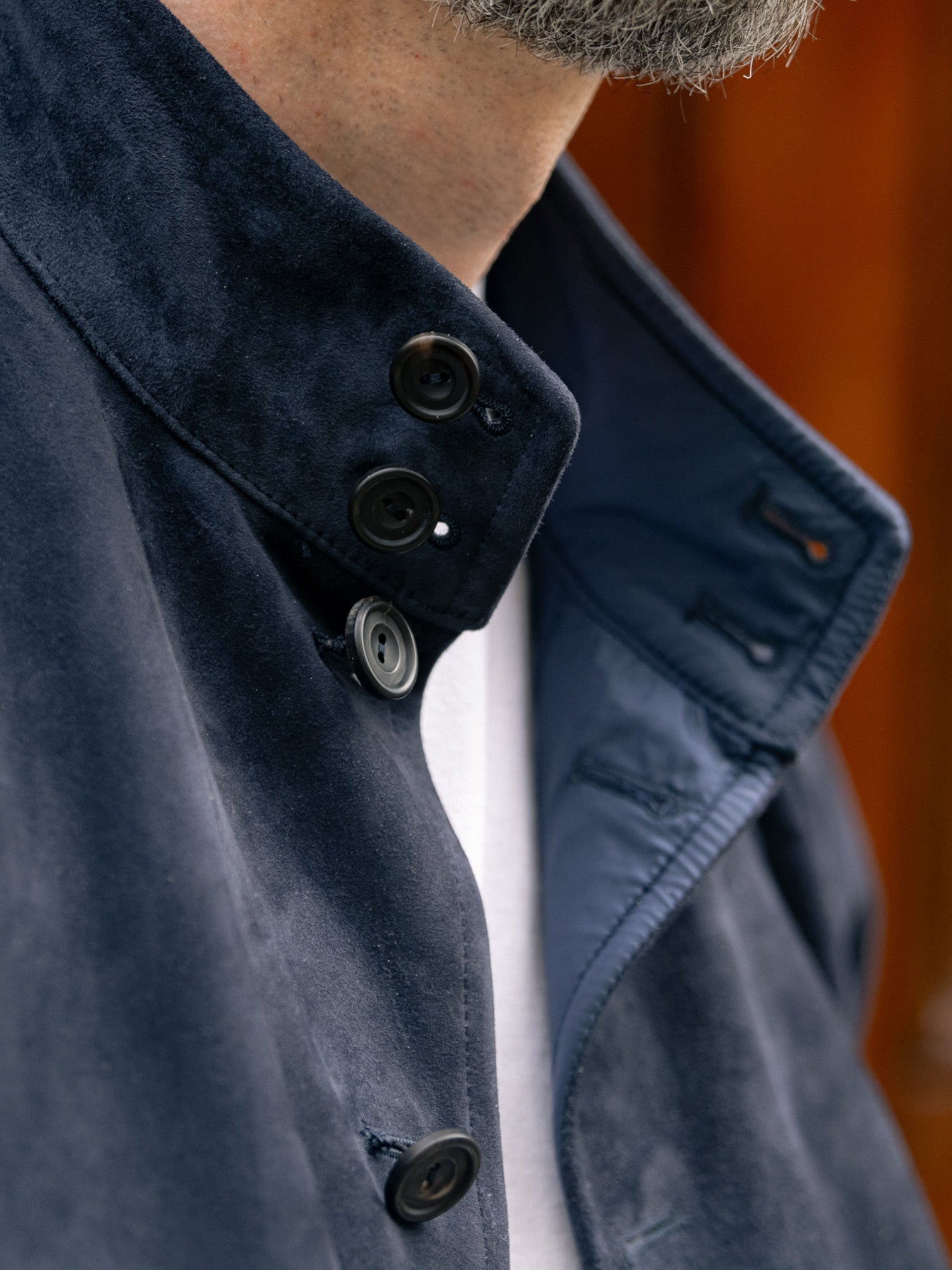 The PS Reversible Suede Bomber - Navy