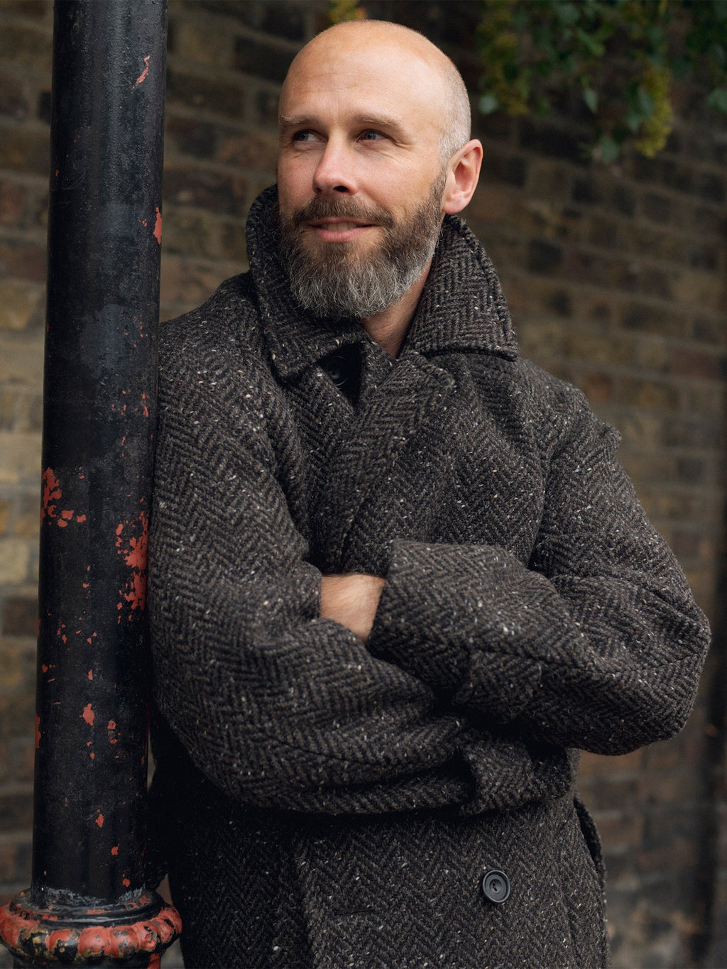 The PS English Tweed Overcoat - Dark Brown