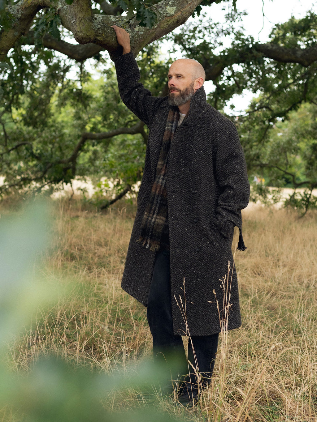 The PS English Tweed Overcoat - Dark Brown