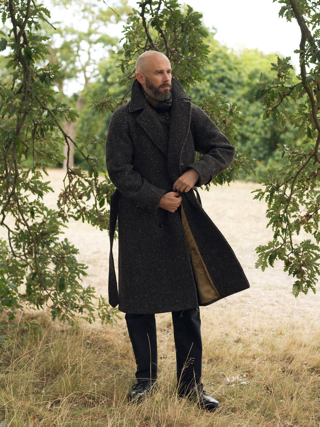 The PS English Tweed Overcoat - Dark Brown