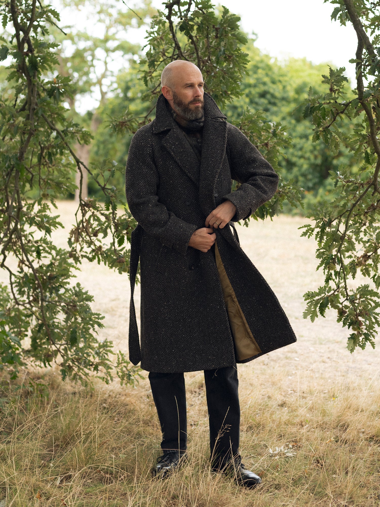 The PS English Tweed Overcoat - Dark Brown