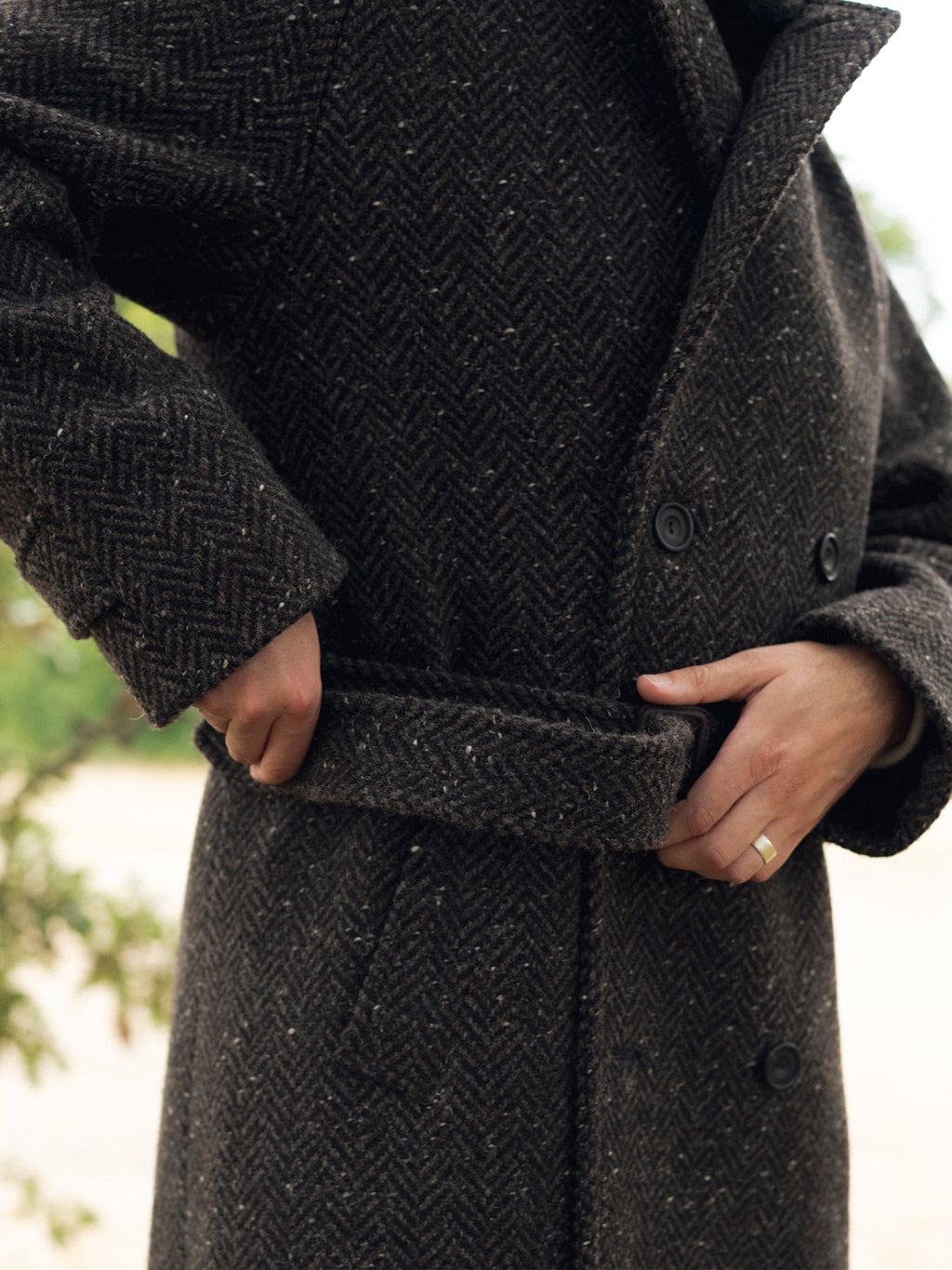 The PS English Tweed Overcoat - Dark Brown