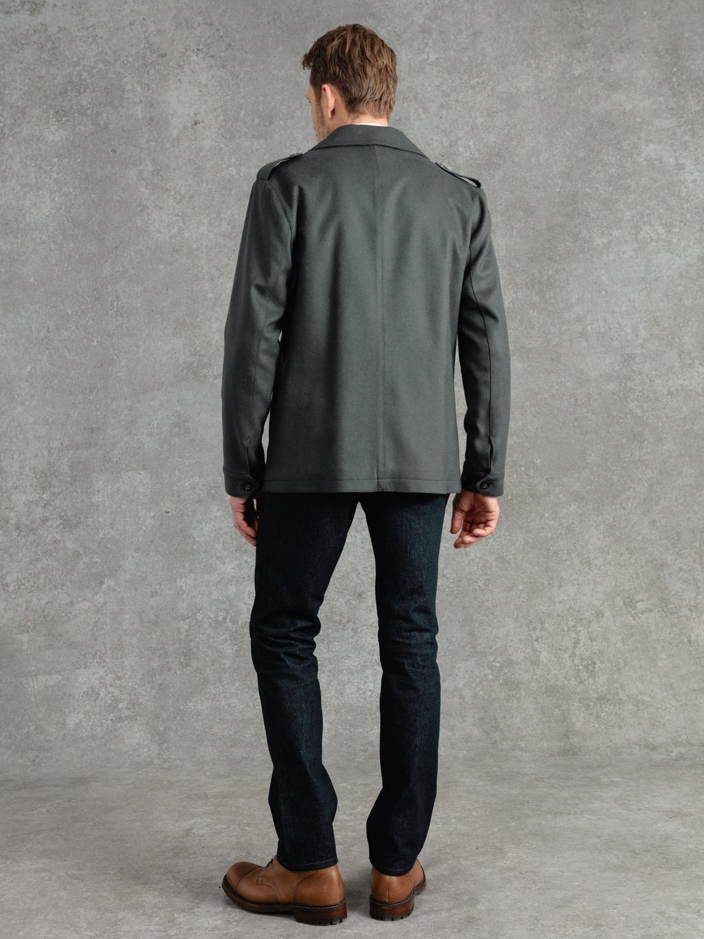 The Doeskin Revere Field Jacket - Cobble Grey