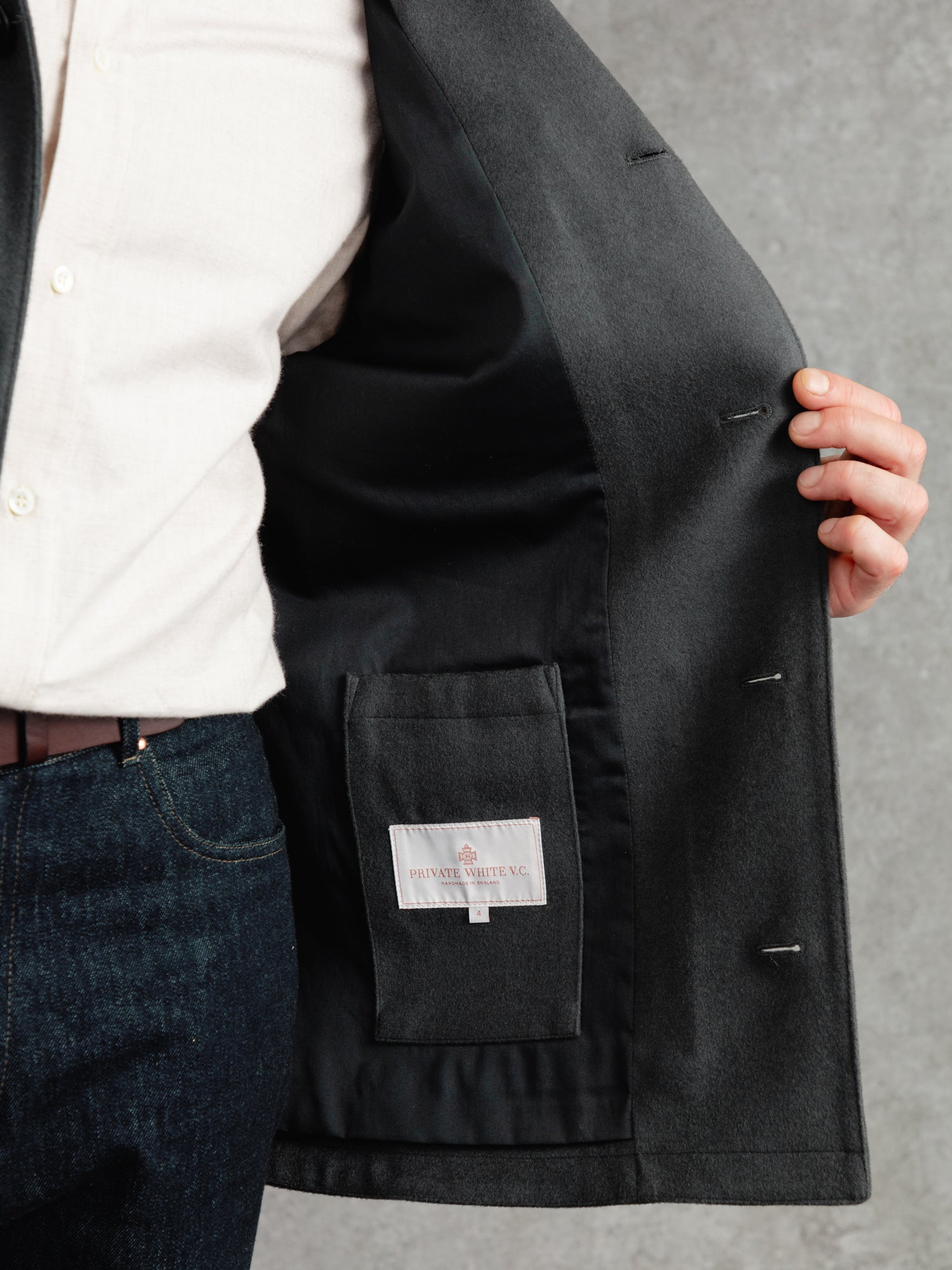 The Doeskin Revere Field Jacket - Cobble Grey