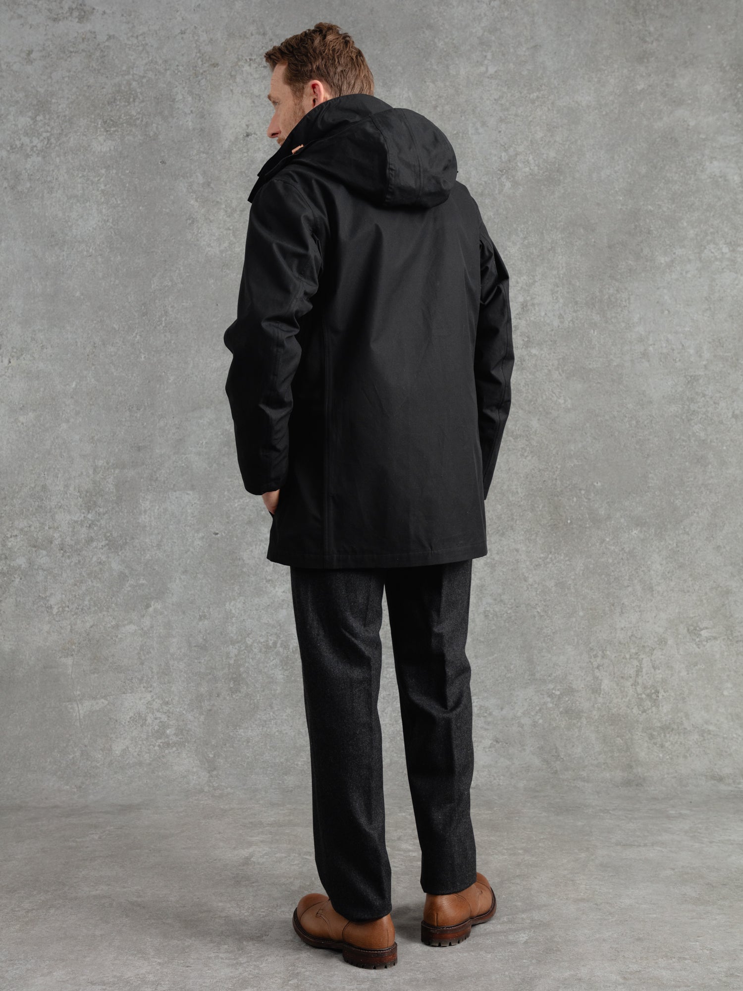 The Manchester Marine Parka - Ivory Black