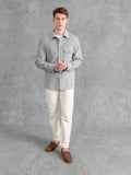 The Cord Patch Pocket Overshirt - Pale Grey