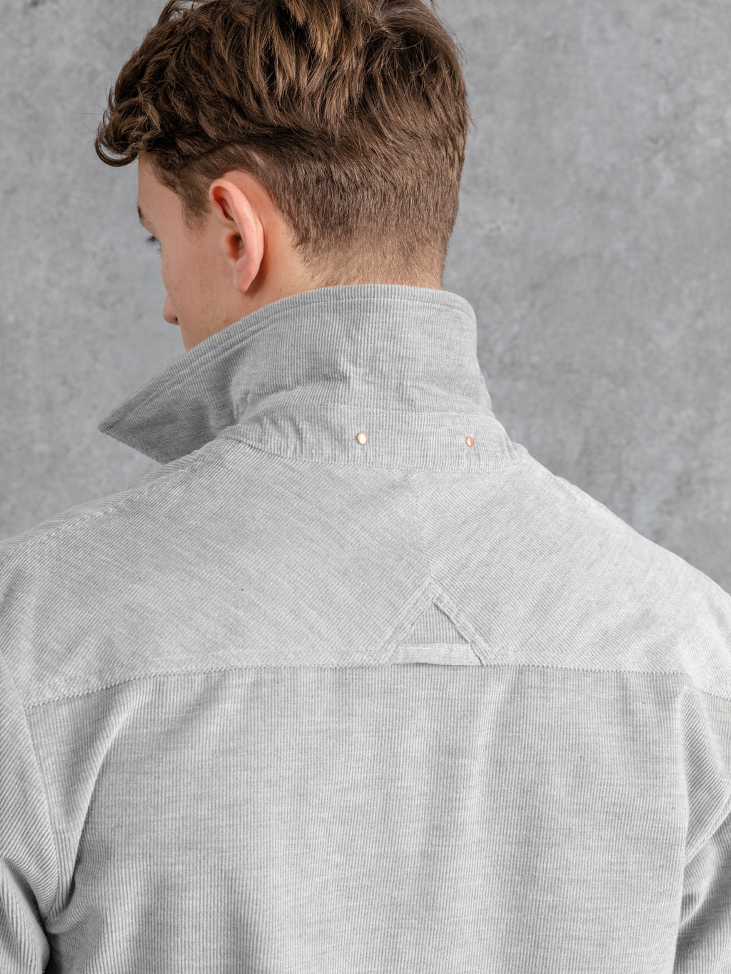 The Cord Patch Pocket Overshirt - Pale Grey