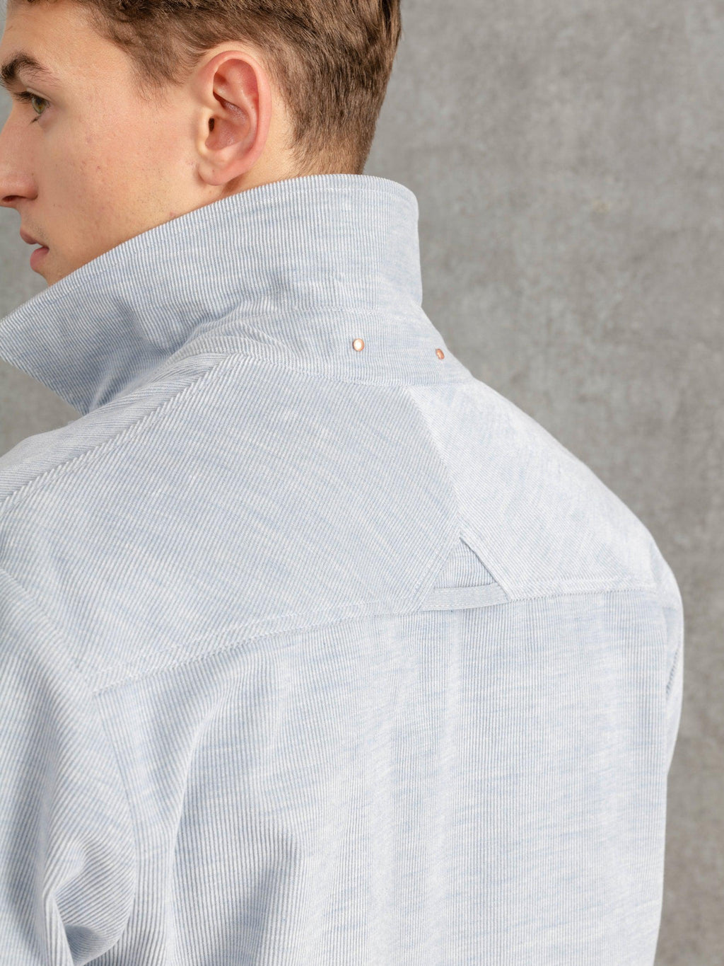 The Cord Patch Pocket Overshirt - Pale Blue