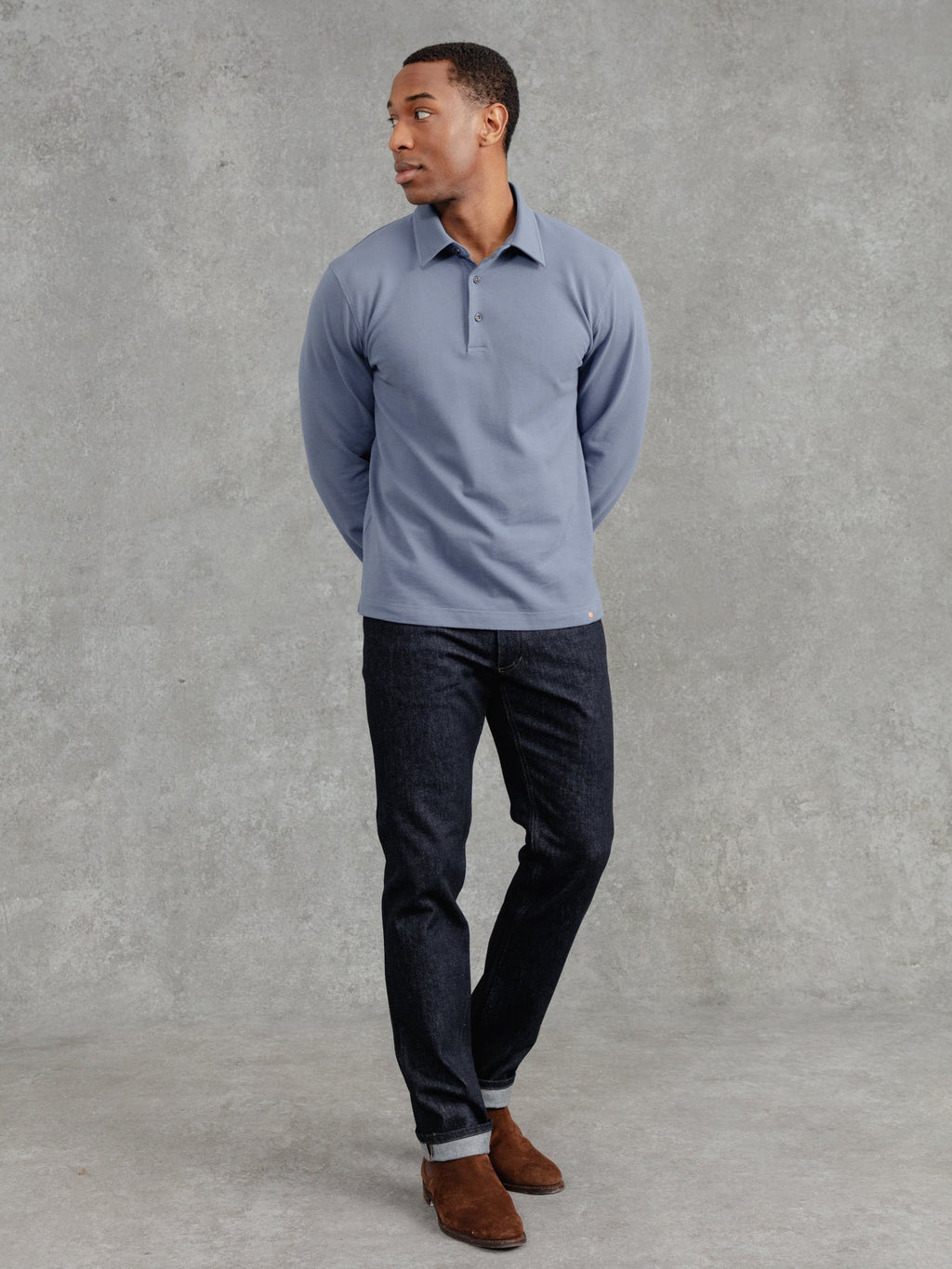 The LS Polo - Smoke Blue