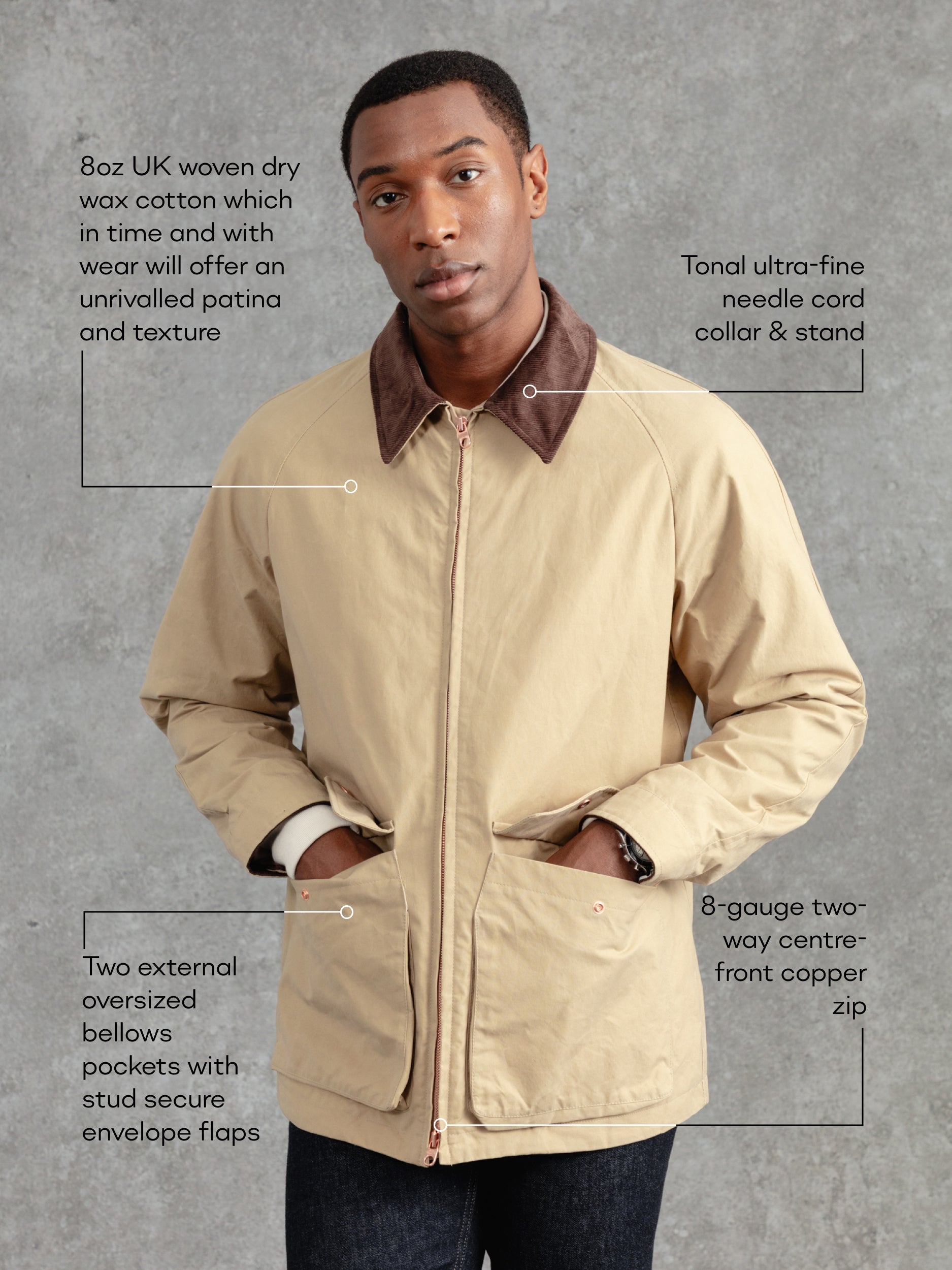 The Casual Wax Jacket - Alabaster