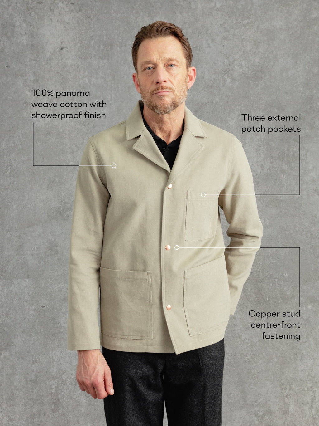 The Franglais Blazer - Pebble