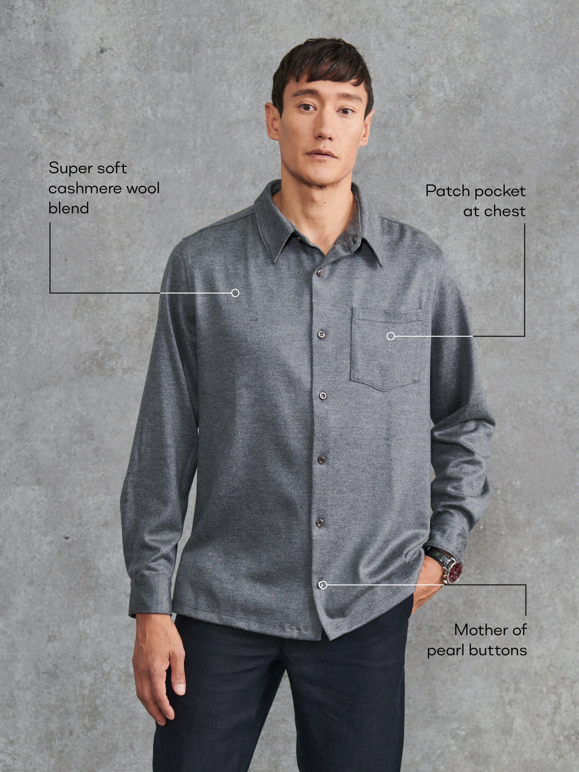 The Jersey Shirt - Cobble Grey