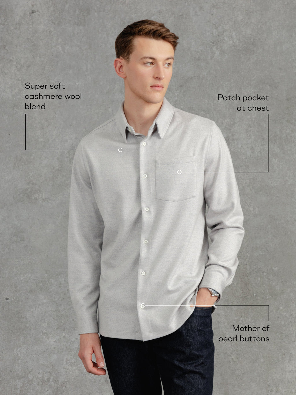 The Jersey Shirt - Light Grey