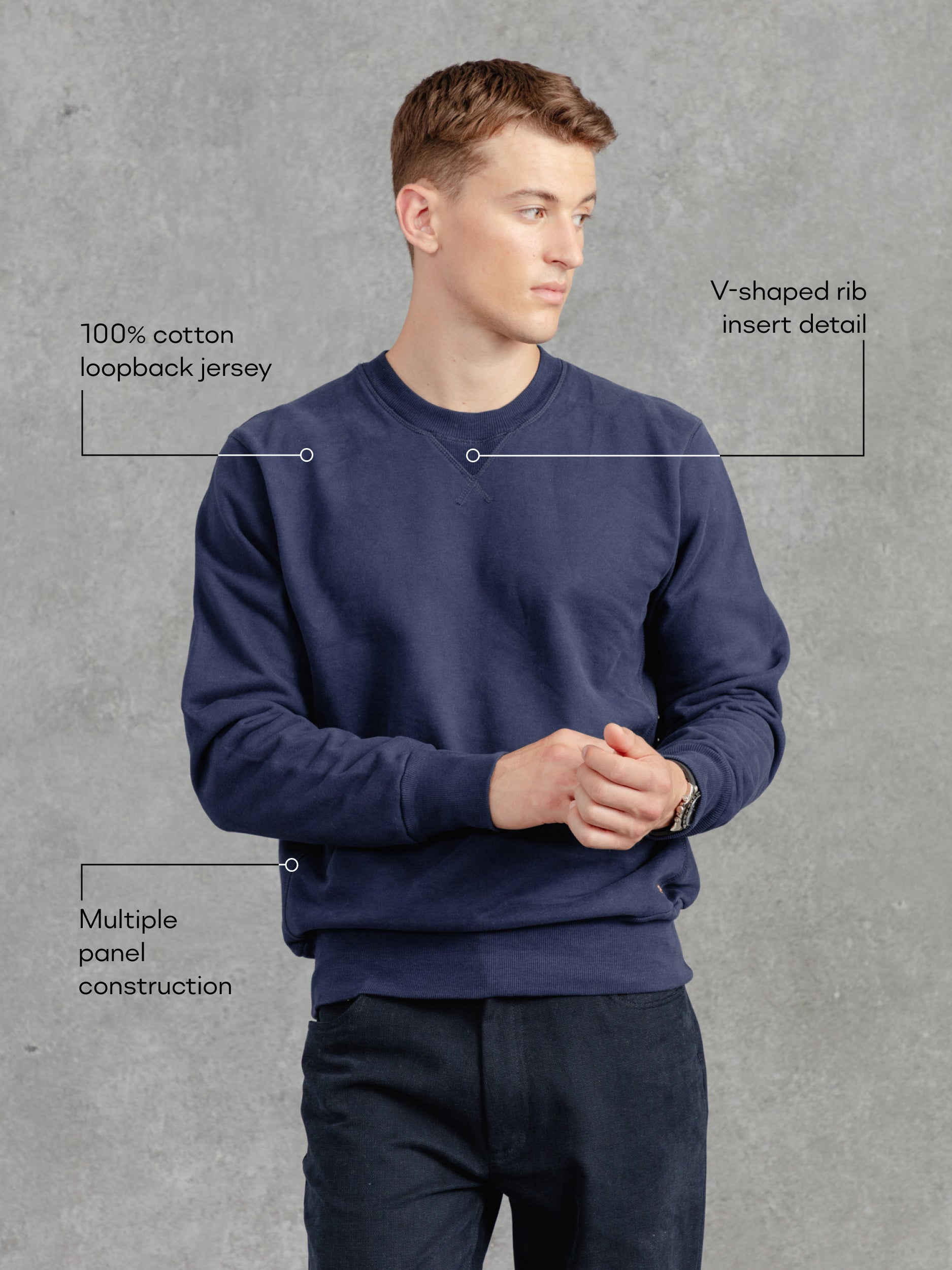 The PW Crew Neck Sweat 2.0 - Ink