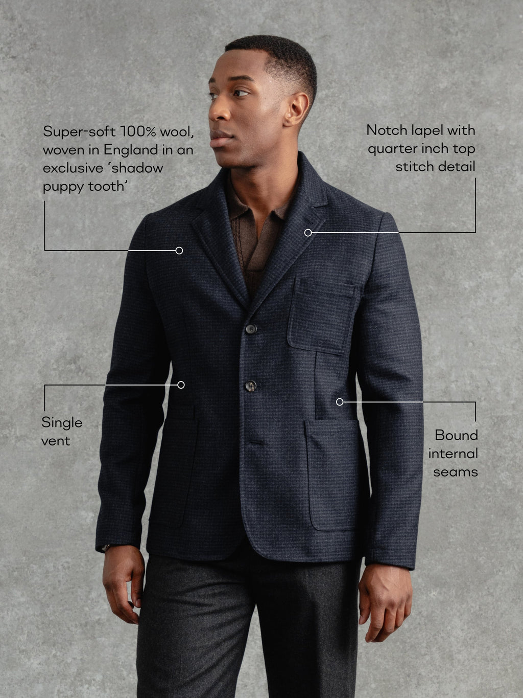 The Wool Blazer - Ink