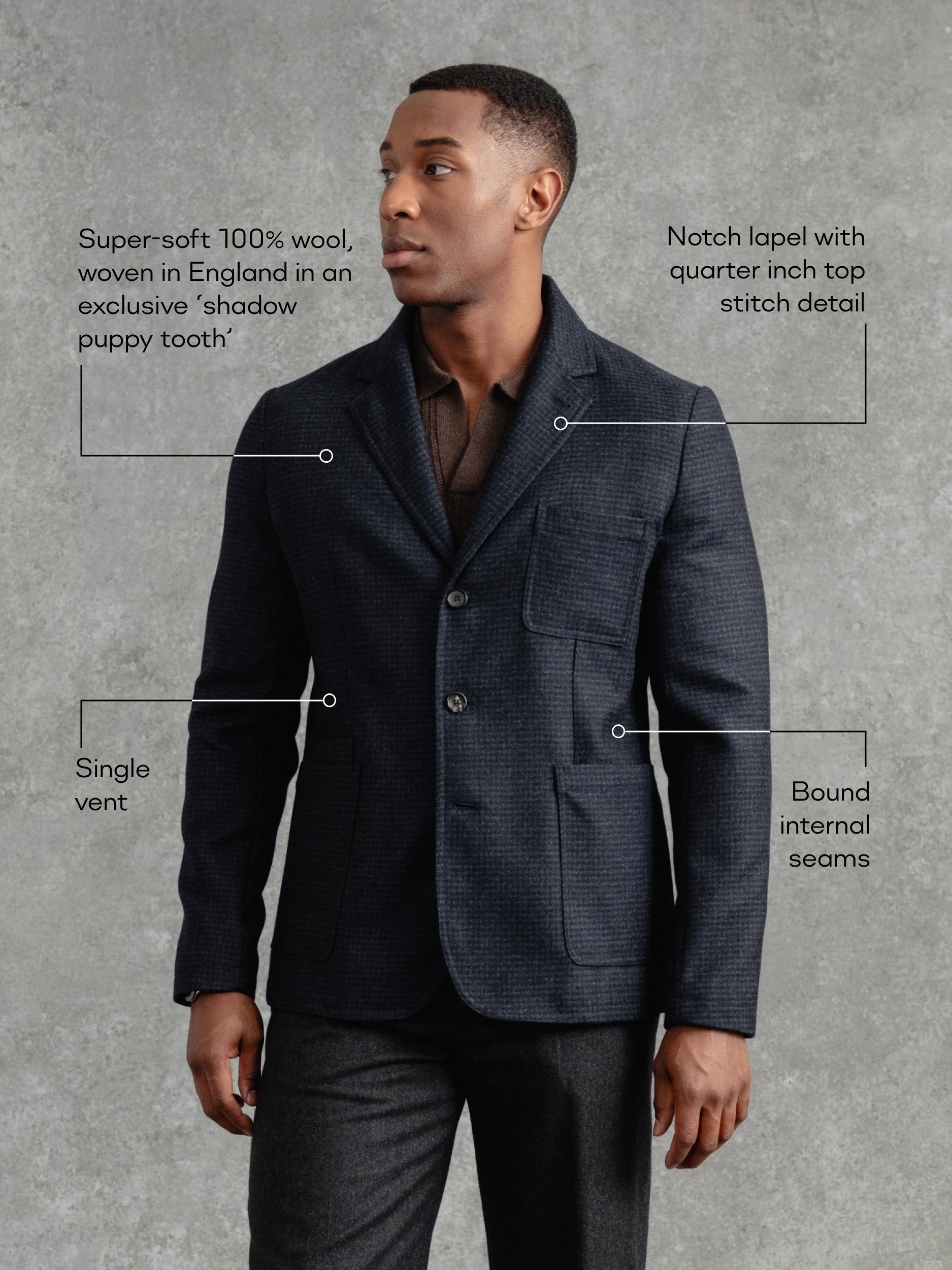 The Wool Blazer - Ink