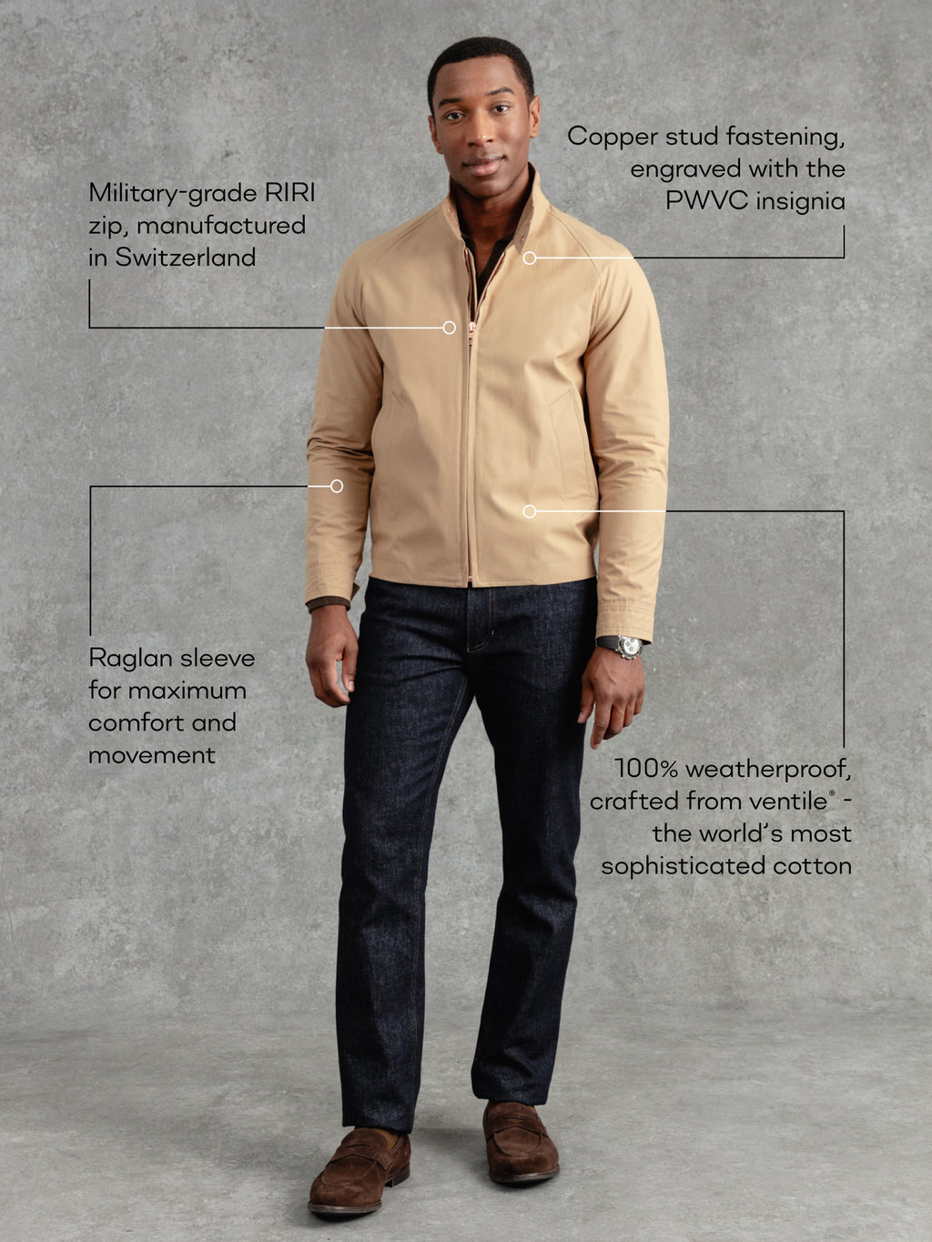 The Ventile® Harrington - Caramel
