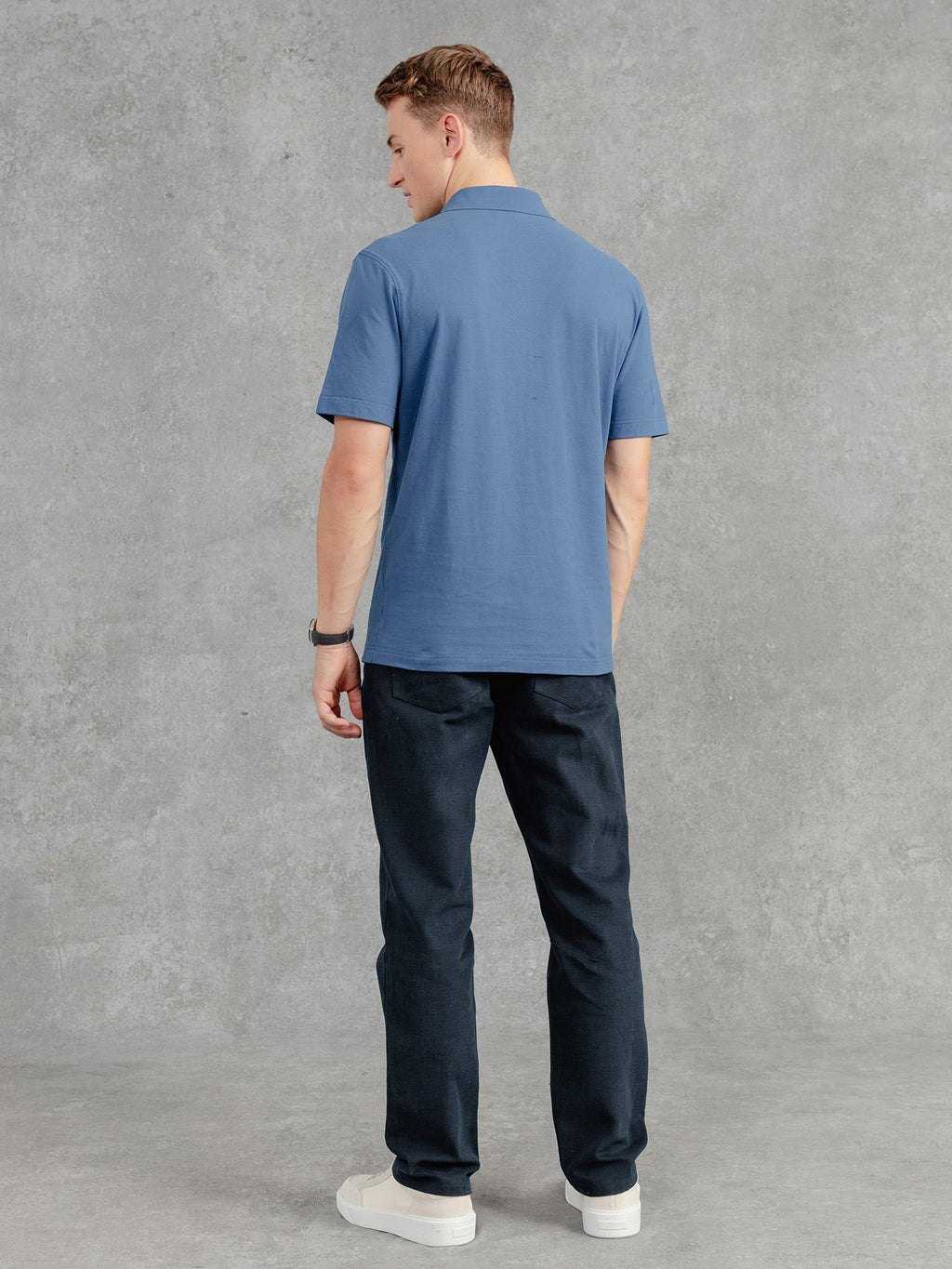 The Ashley Zip Polo - Prussian Blue