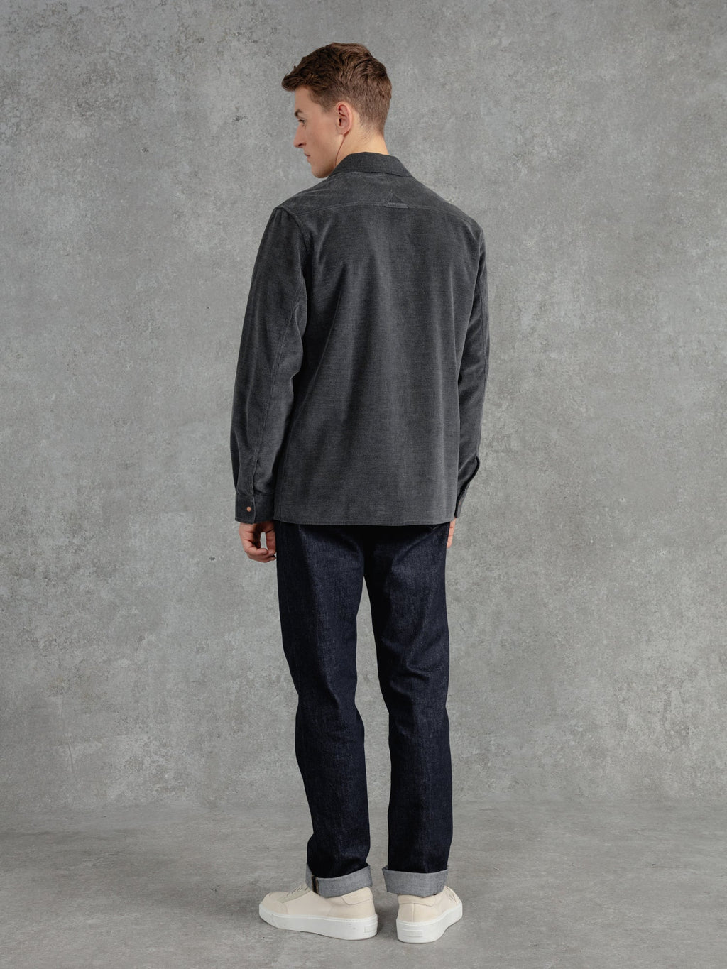 The Cord Saint Studded Shirt - Cobble Grey