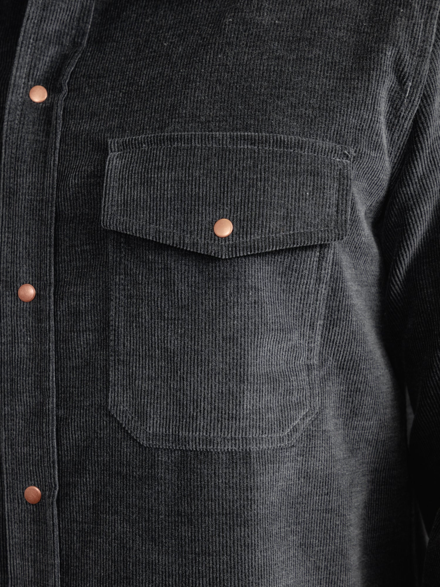 The Cord Saint Studded Shirt - Cobble Grey