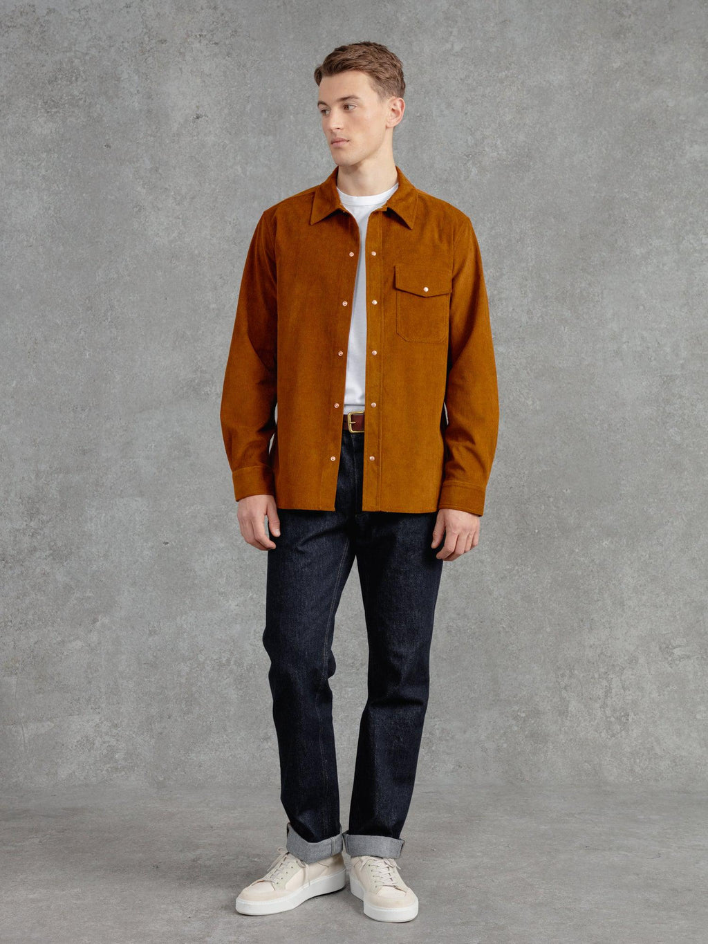 The Cord Saint Studded Shirt - Vicuna