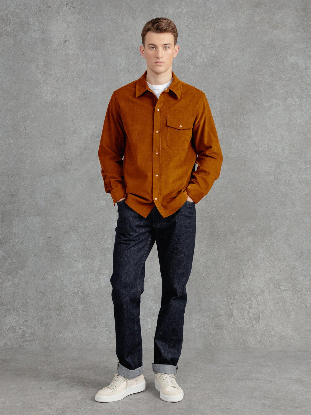 The Cord Saint Studded Shirt - Vicuna