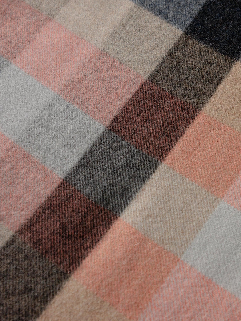 The Cashmere Check Scarf - Salmon Check