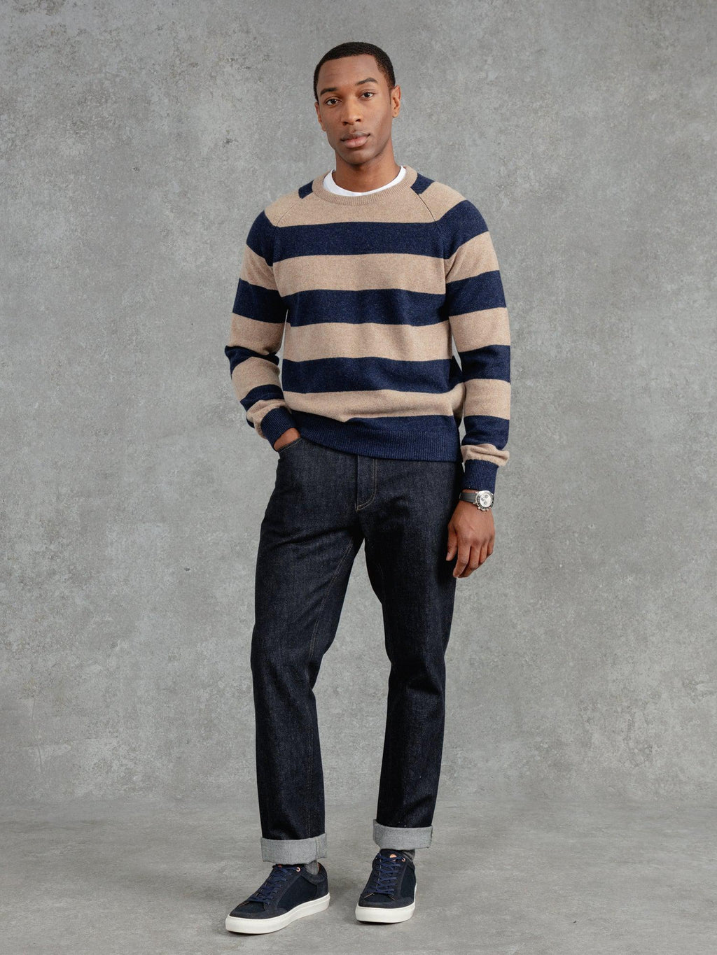 The Merino Wool Striped Sweatshirt
