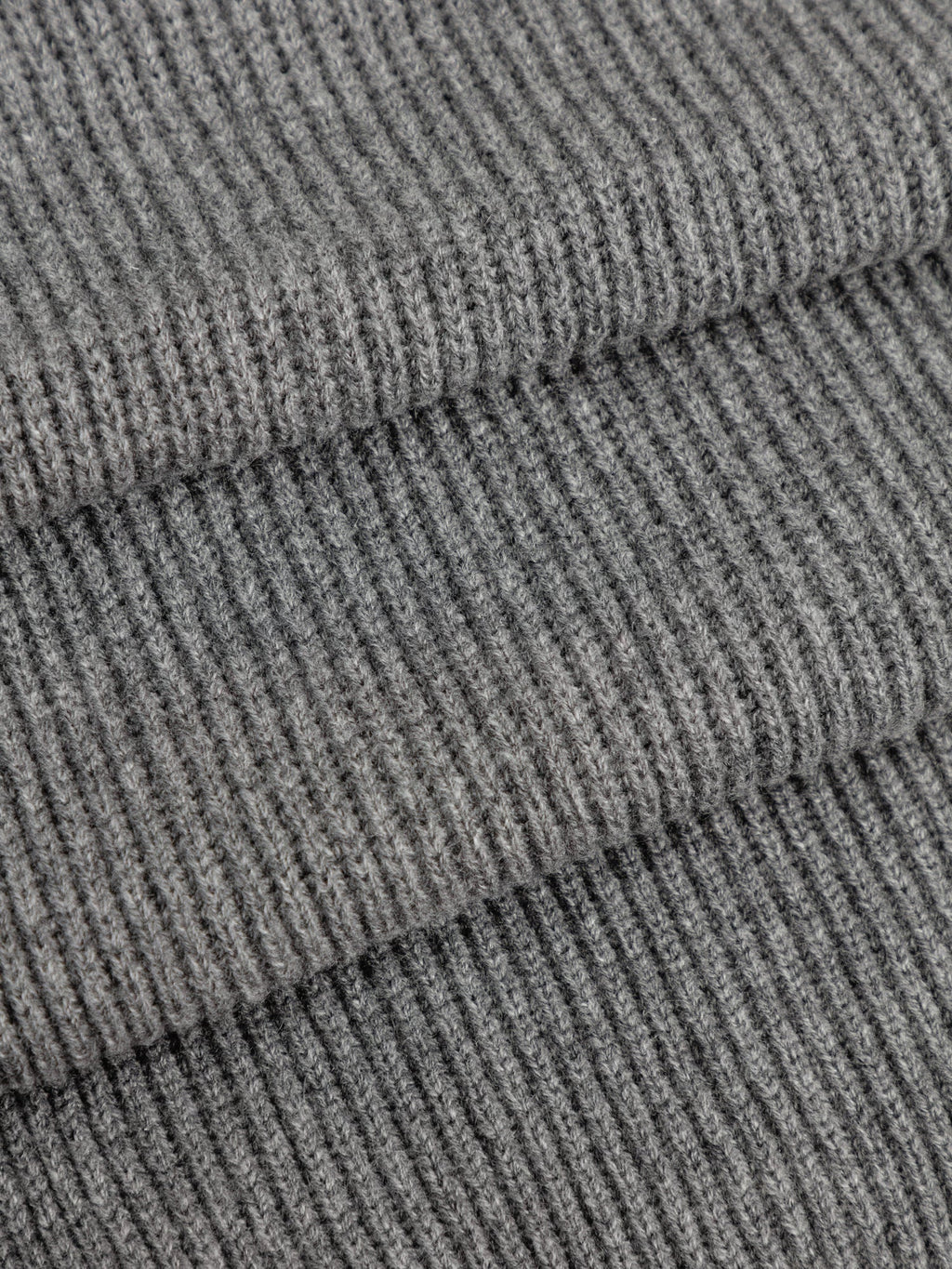 The Cashmere Ribbed Scarf - Cobble Grey