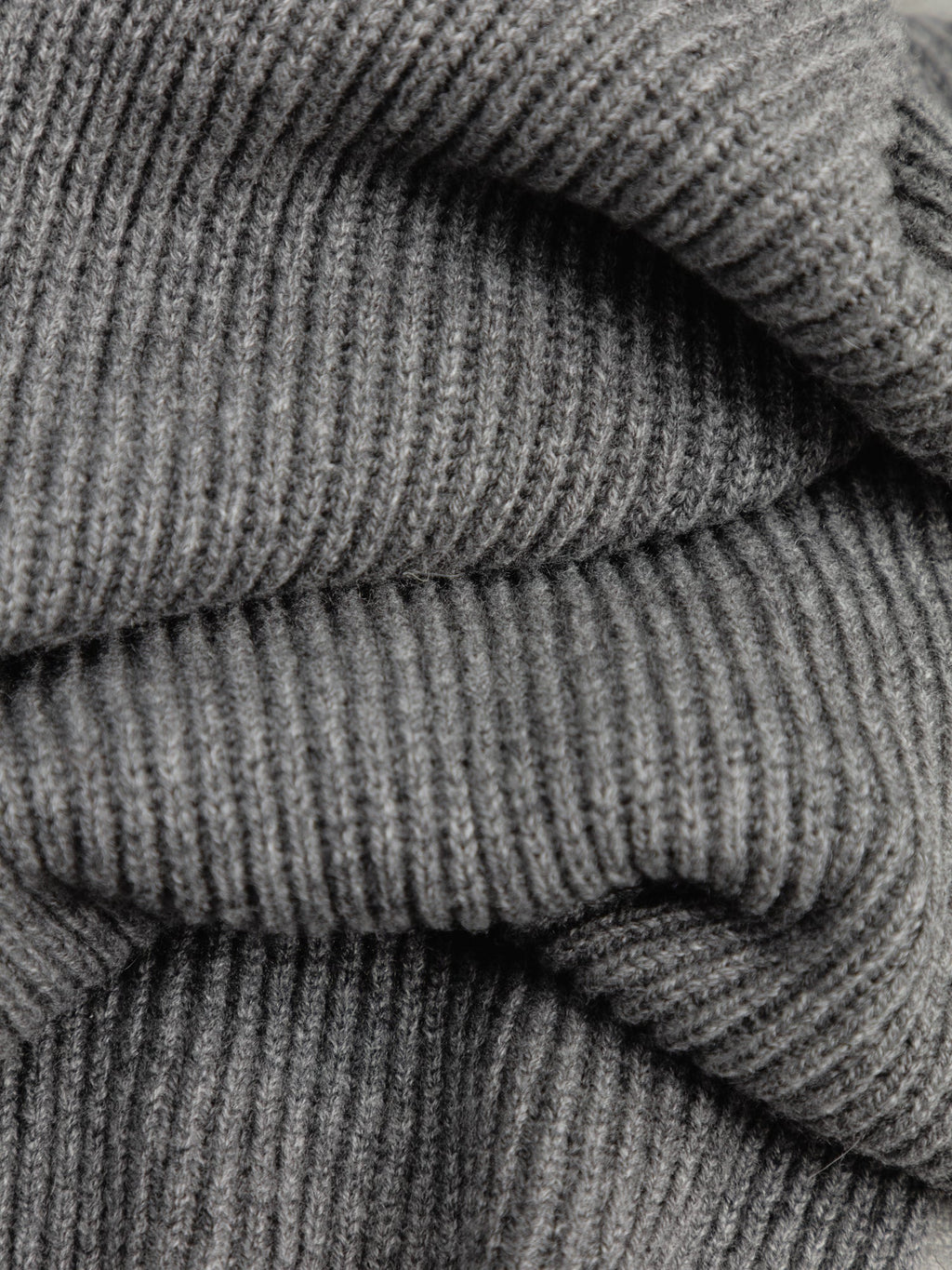 The Cashmere Ribbed Scarf - Cobble Grey