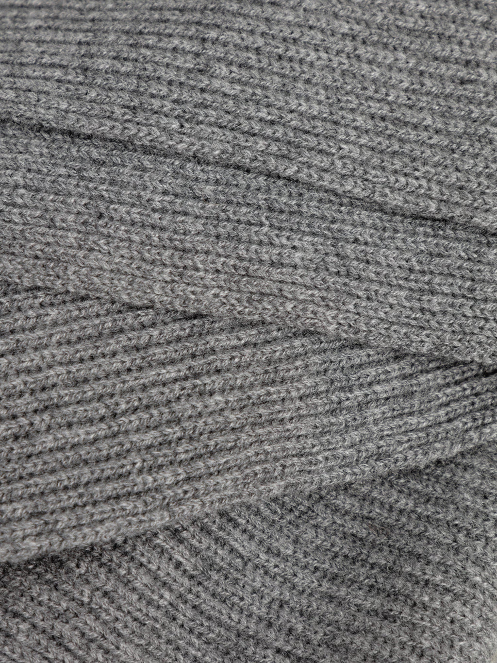 The Cashmere Ribbed Scarf - Cobble Grey