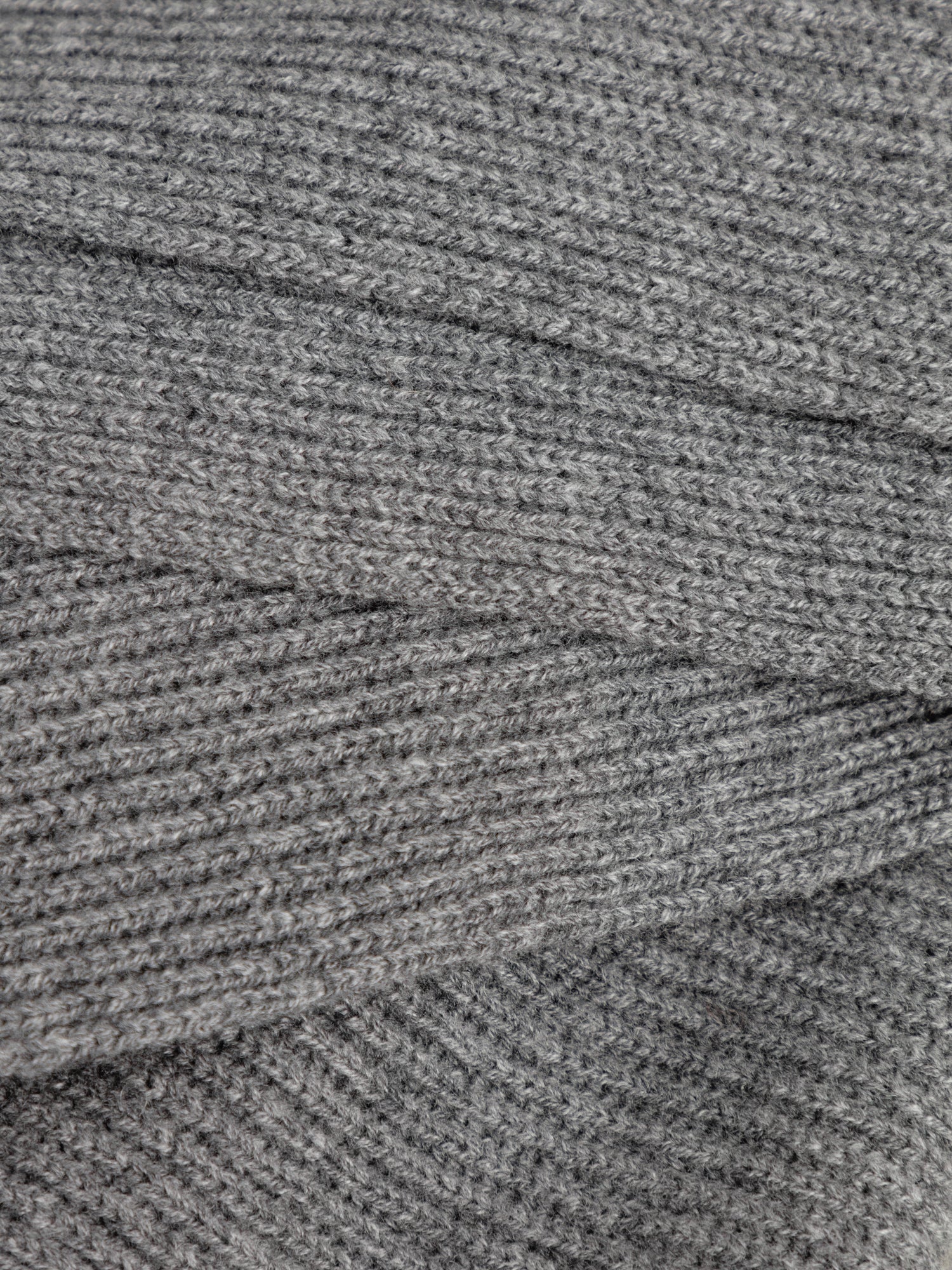 The Cashmere Ribbed Scarf - Cobble Grey