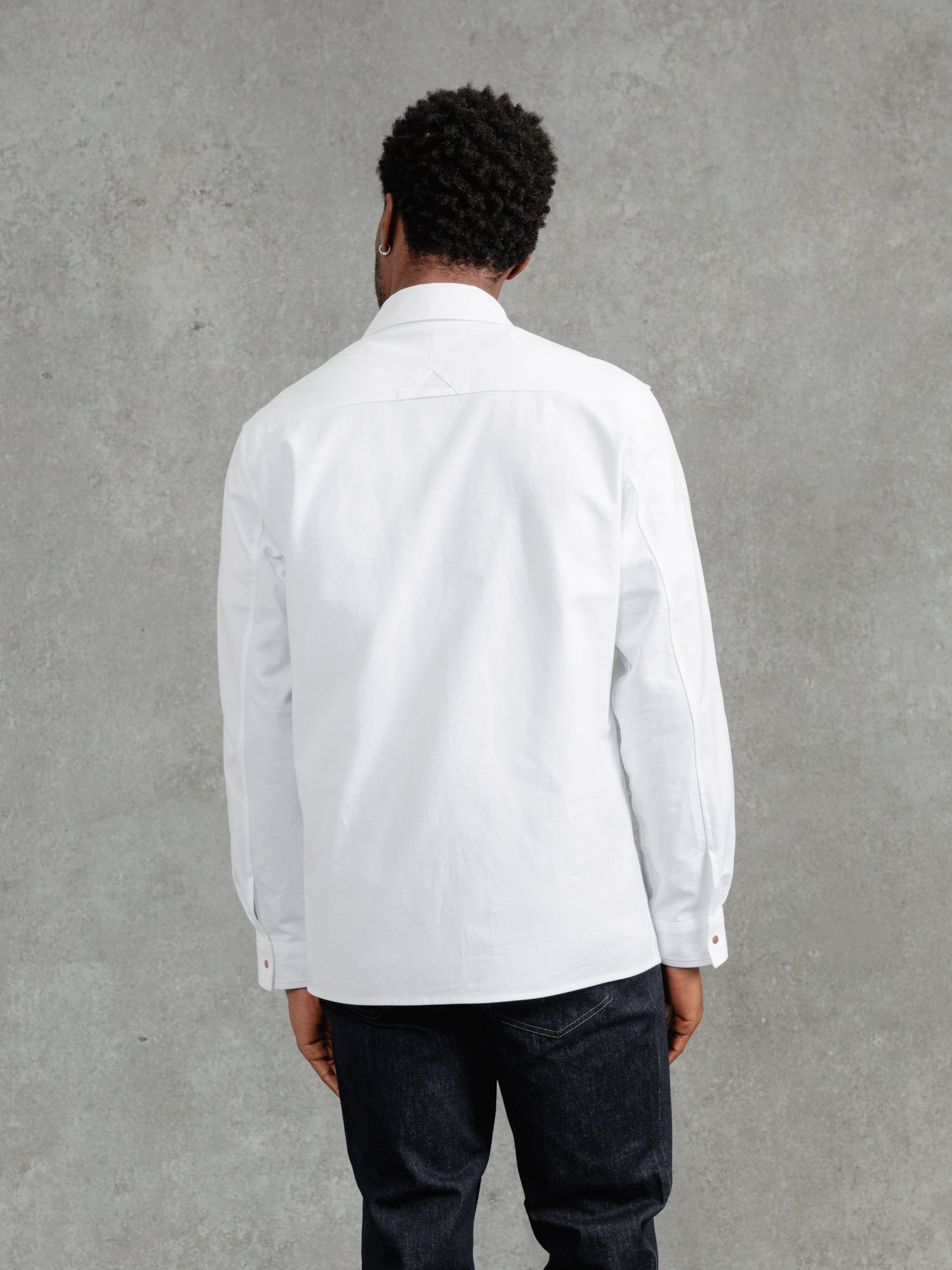 The Cotton Studded Overshirt - Chalk