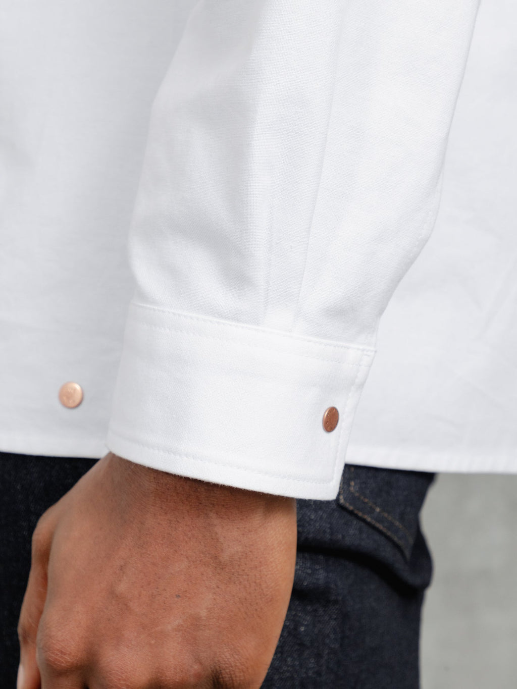 The Cotton Studded Overshirt - Chalk