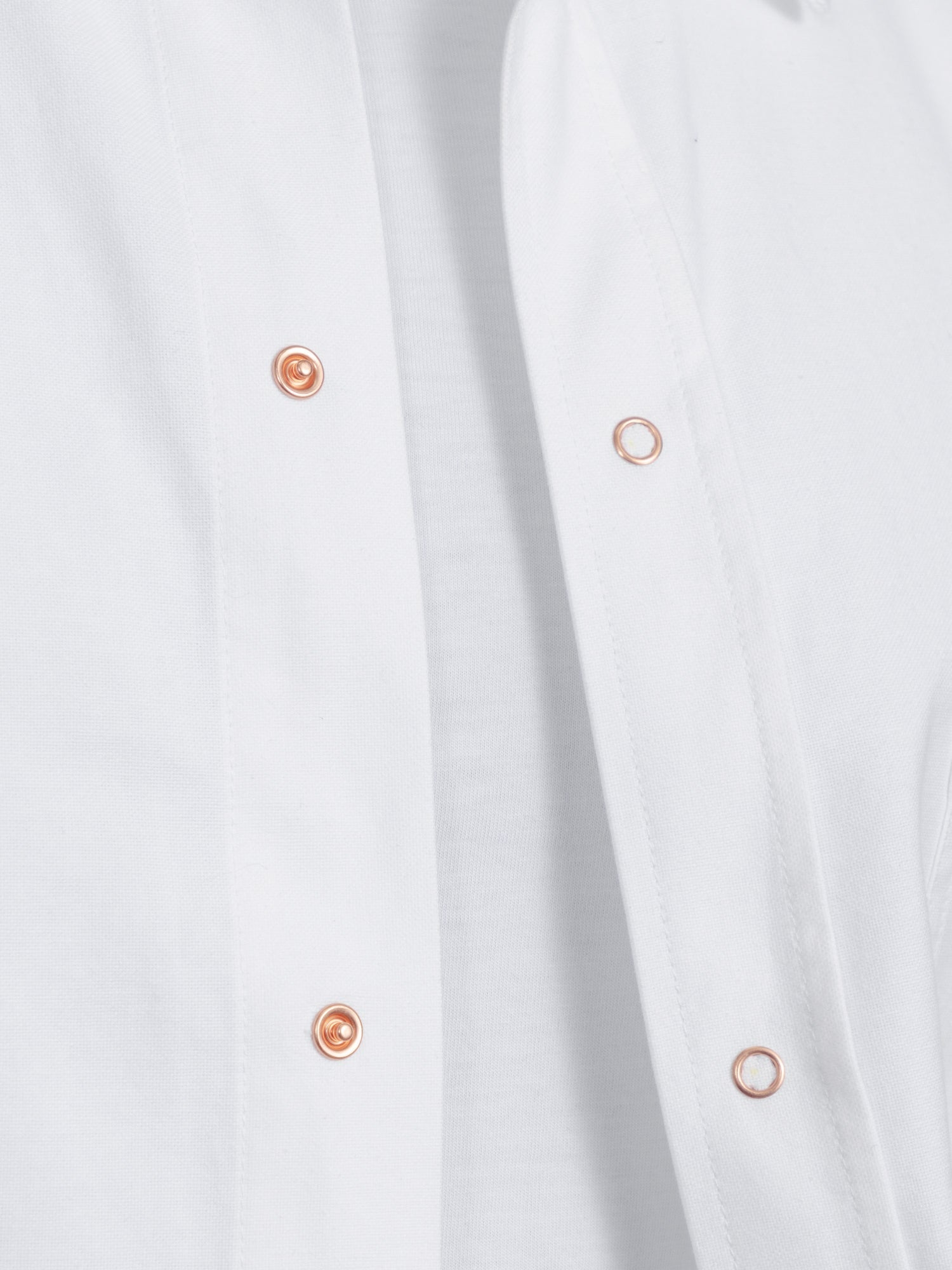 The Cotton Studded Overshirt - Chalk