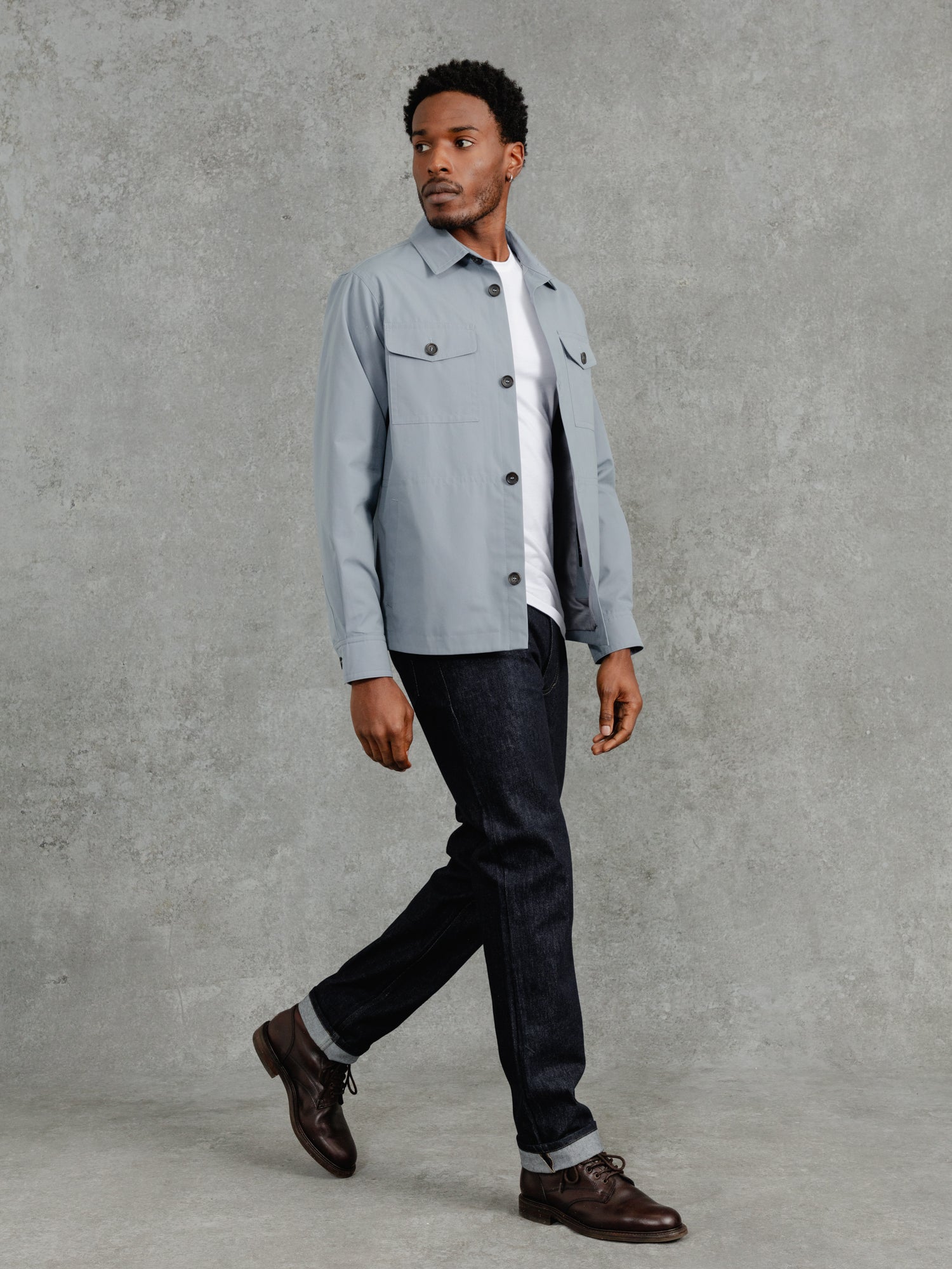 The Ventile® Piccadilly Shacket - Azure